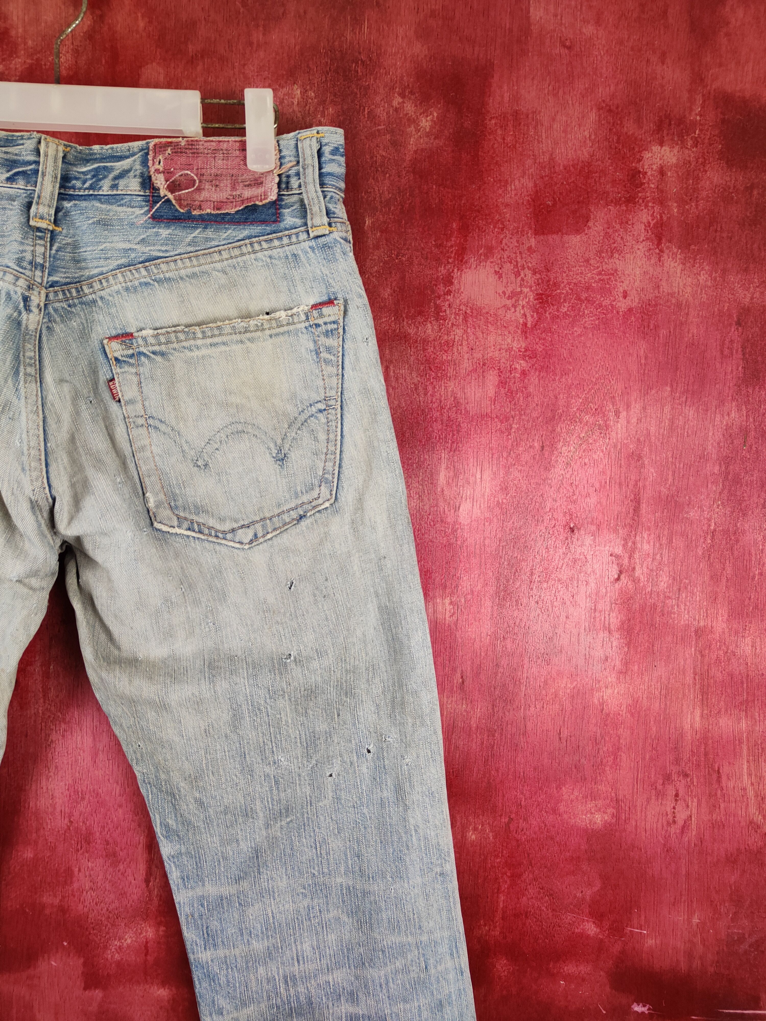 Edwin Edwin Blue Faded vintage Distressed Ripped Jeans #S2128 Size US 30 / EU 46 - 16 Thumbnail