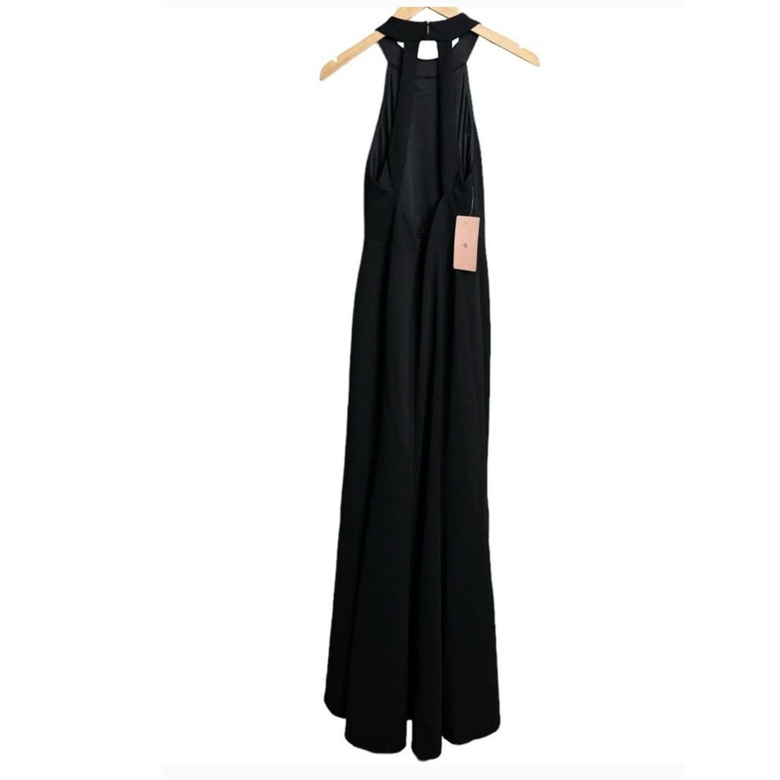 Anthropologie New BHLDN Lennox Halter Open-Back Side-Slit Stretch Gown 16 Size XXL / US 16-18 / IT 52-54 - 7 Thumbnail