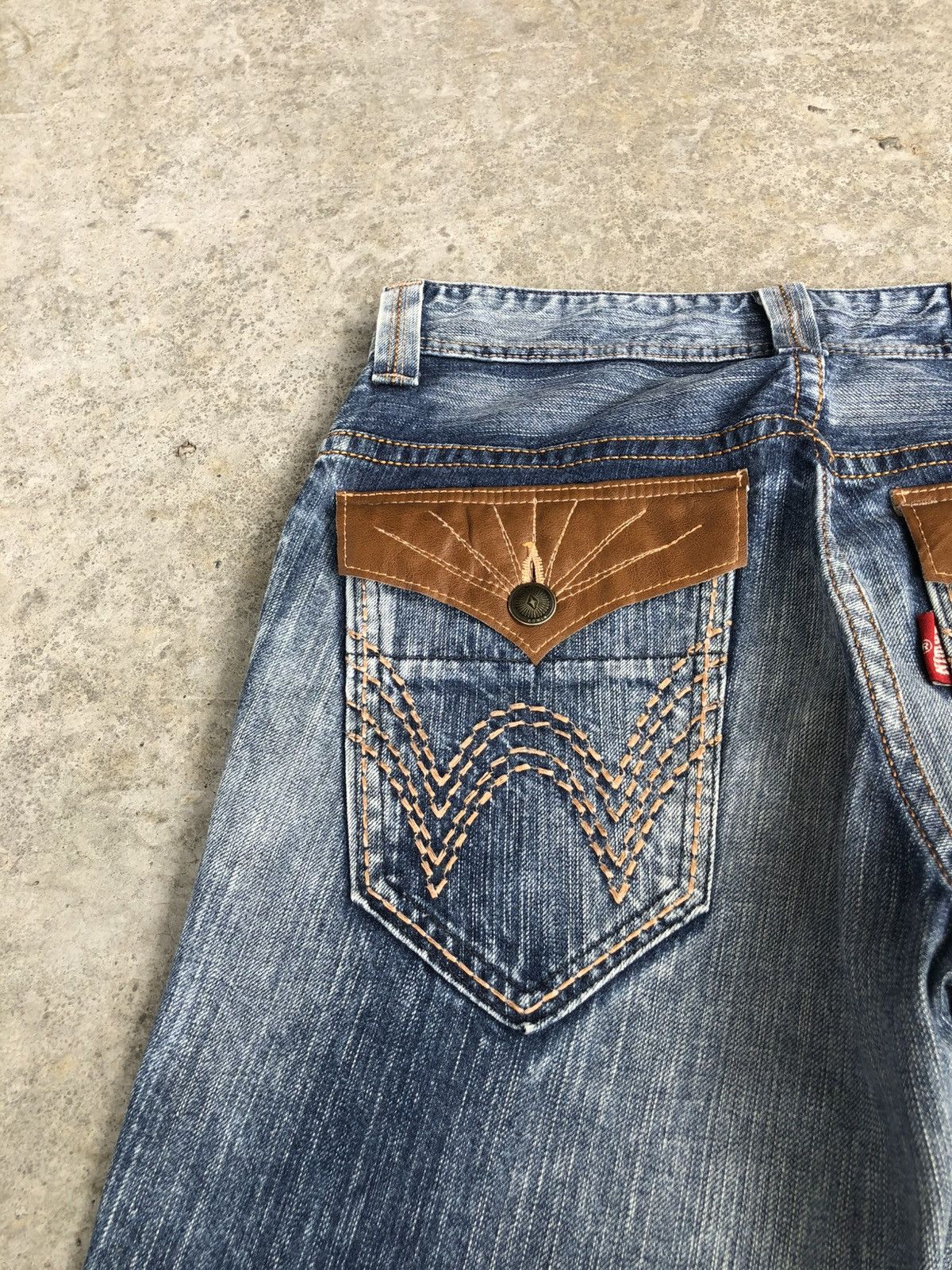 If Six Was Nine Japanese Edwin XU Flared Jeans Distressed Jeans Size US 31 - 16 Thumbnail
