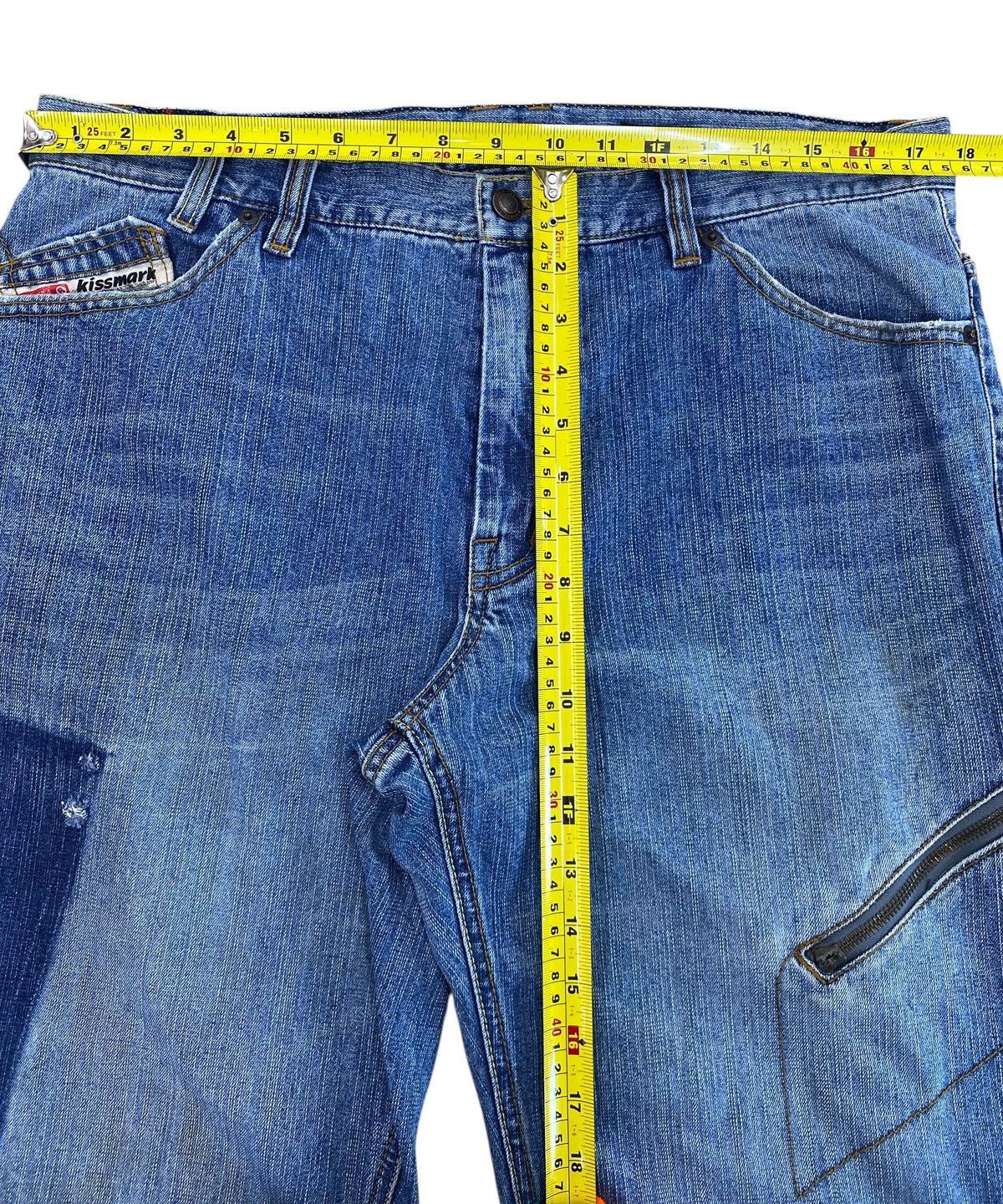 Japanese Brand Japanese Brand Patchwork Style Wide Leg Carpenter Jeans Size US 35 - 6 Thumbnail