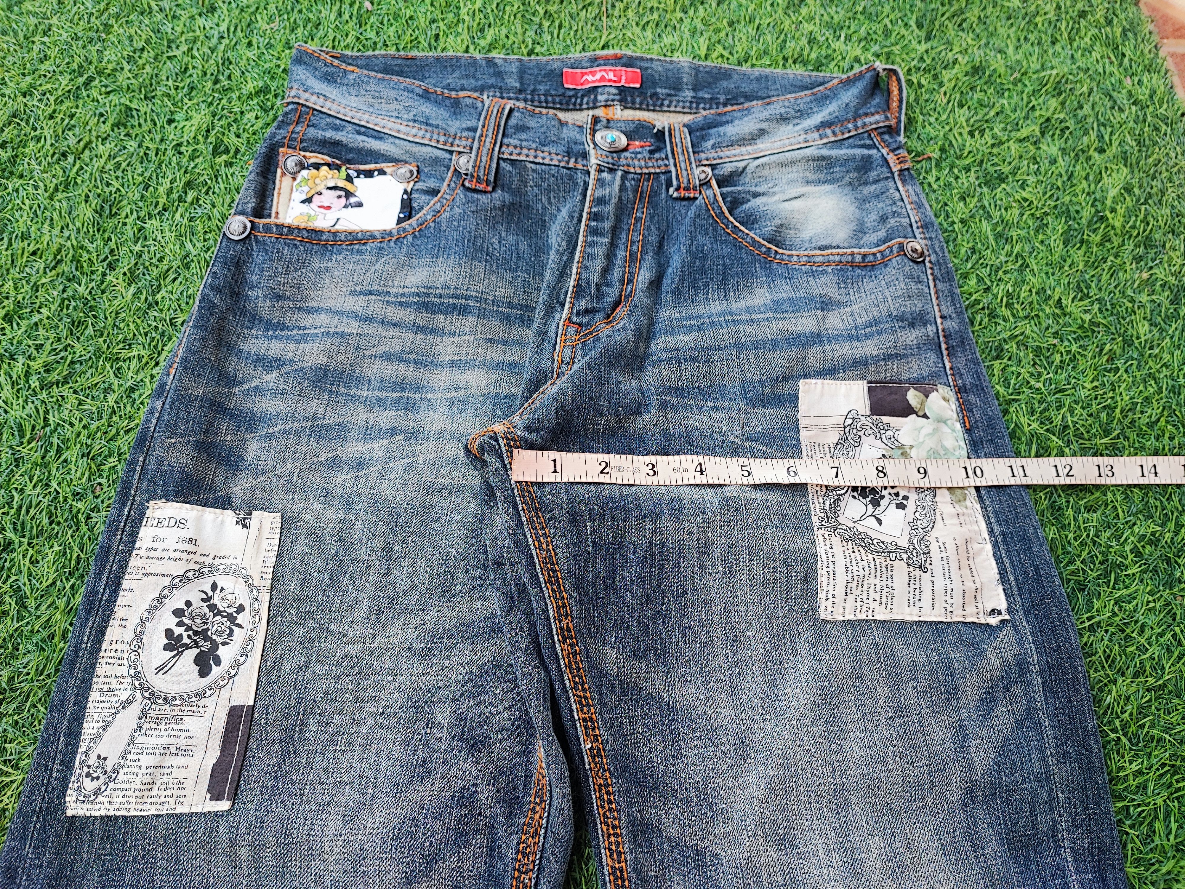 Undercover Avail Patchwork Art Jeans Punk Style Size US 31 - 5 Thumbnail