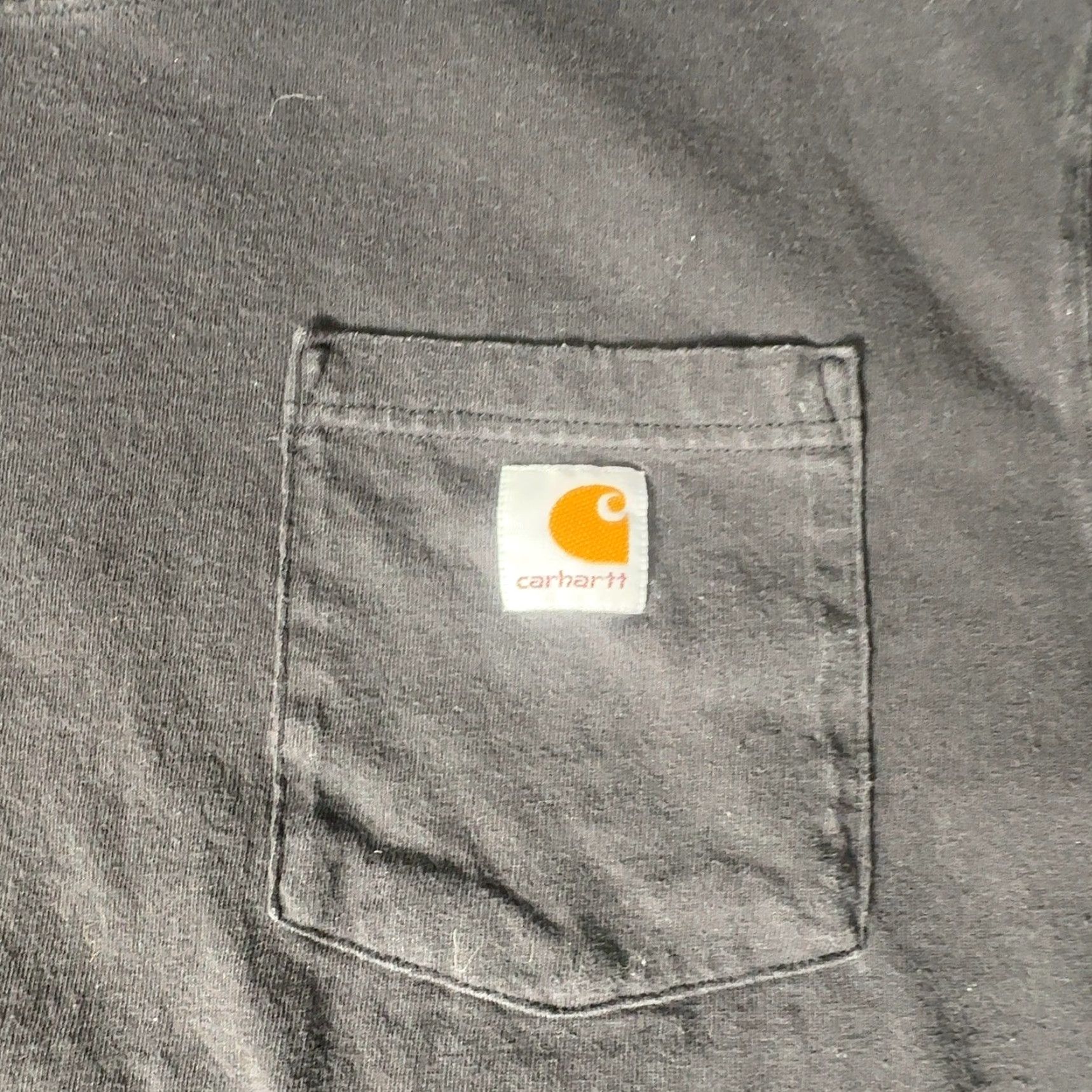 Carhartt VINTAGE Carhartt K87 Black LT T Shirt Mens Tall Loose Fit Workwear Jersey Crew Neck with Pockets Size US L / EU 52-54 / 3 - 4 Thumbnail
