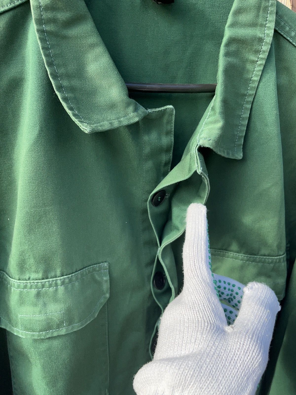 Le Laboureur Vintage 80s German Green Sanfor Chore Jacket Workwear Size US L / EU 52-54 / 3 - 9 Thumbnail