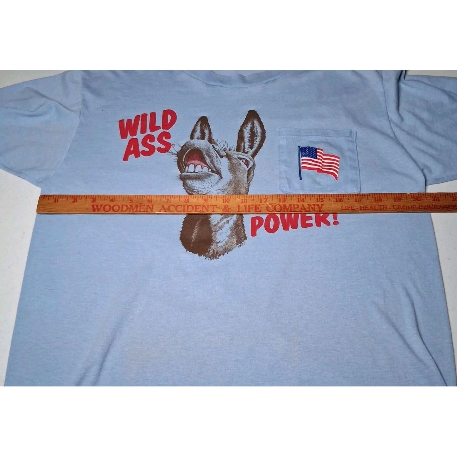Jerzees VINTAGE Democrat T Shirt Blue Large USA Flag Patriotic Donkey Funny READ Shirt Mens JL Jerzees Size US L / EU 52-54 / 3 - 4 Thumbnail