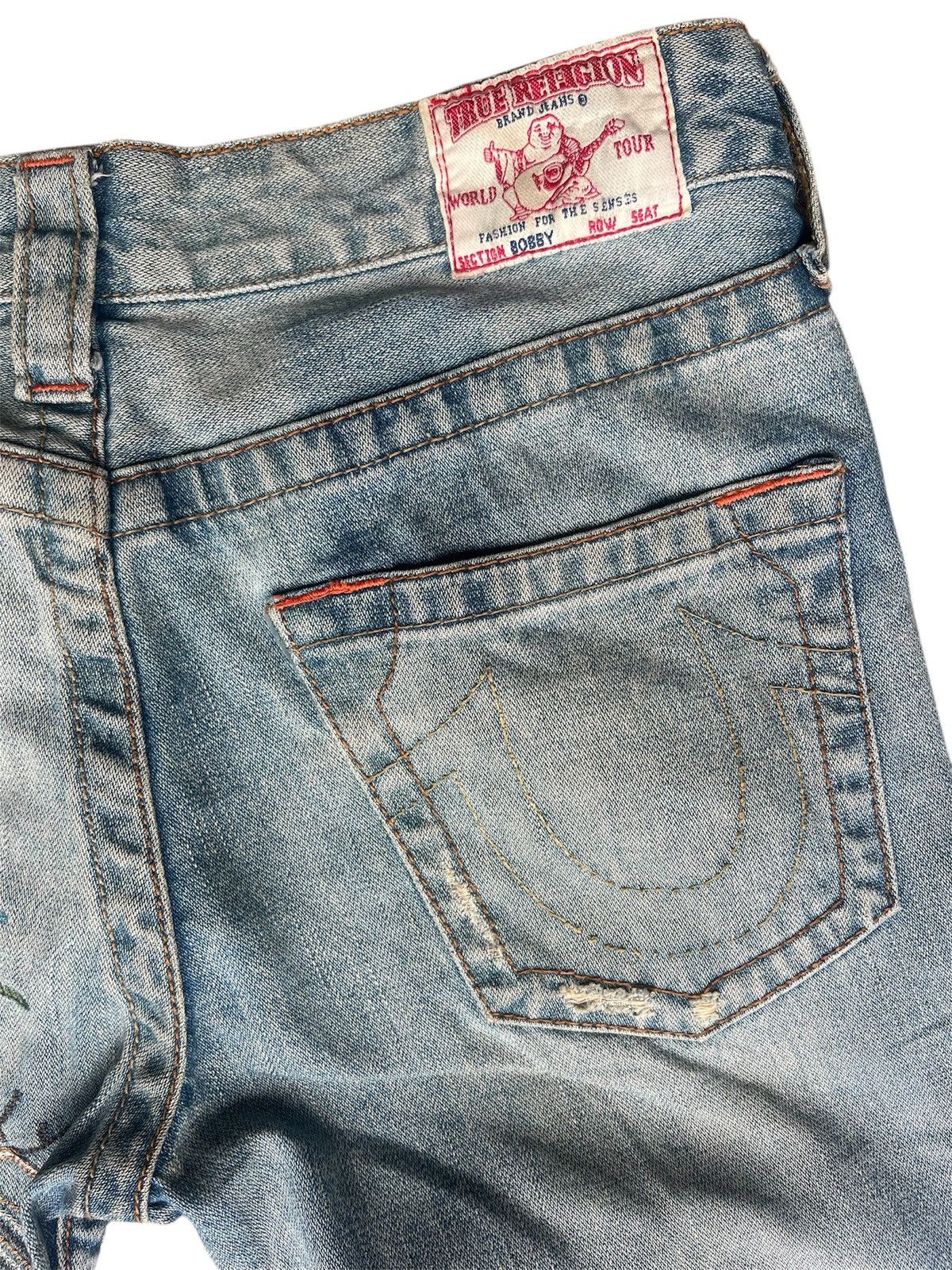 True Religion Vintage True Religion Embroidered Flared Bobby Jeans Size US 29 - 7 Thumbnail