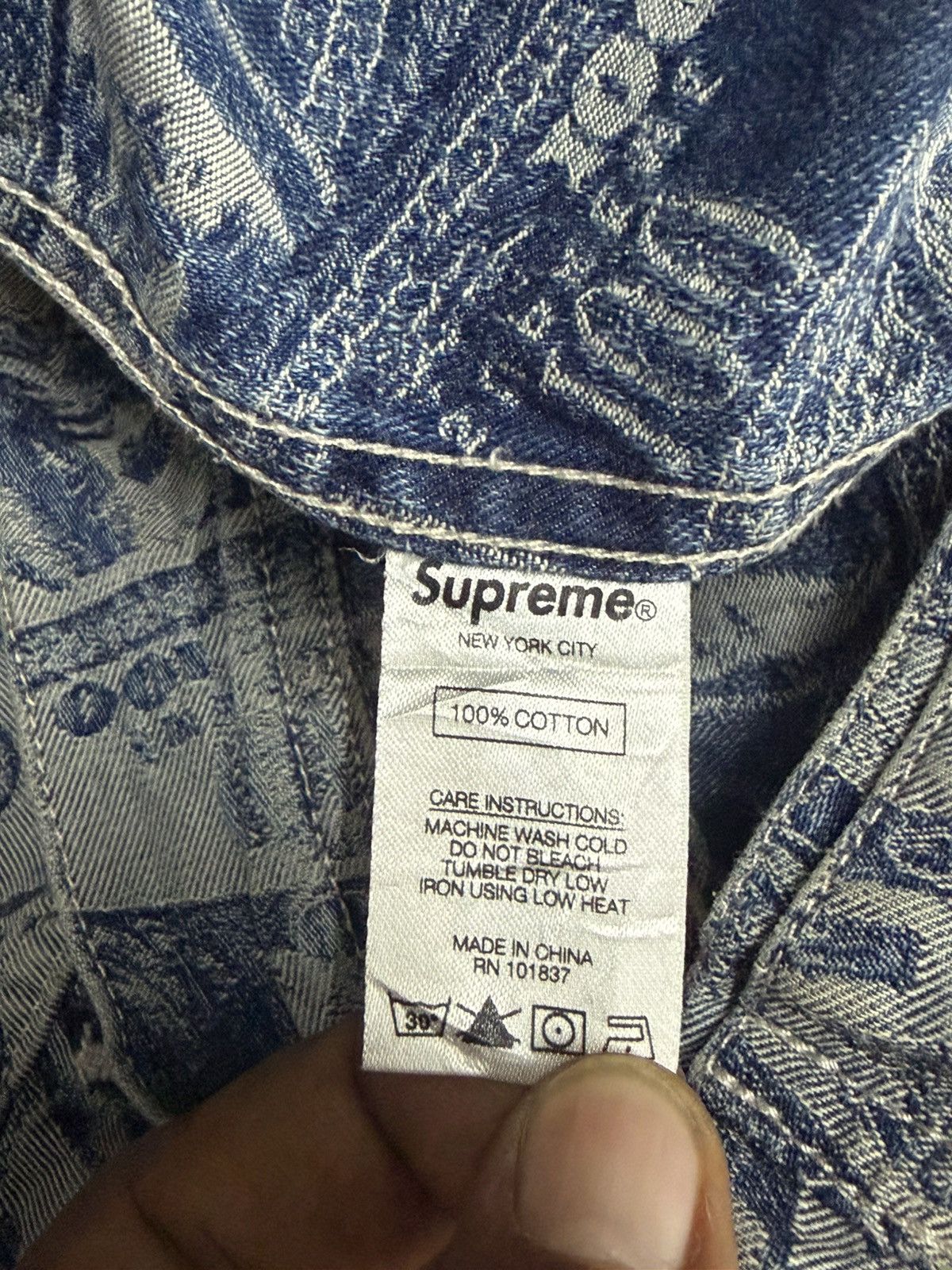 Supreme Supreme Dollar Bills Print Denim Jacket Size US M / EU 48-50 / 2 - 11 Thumbnail