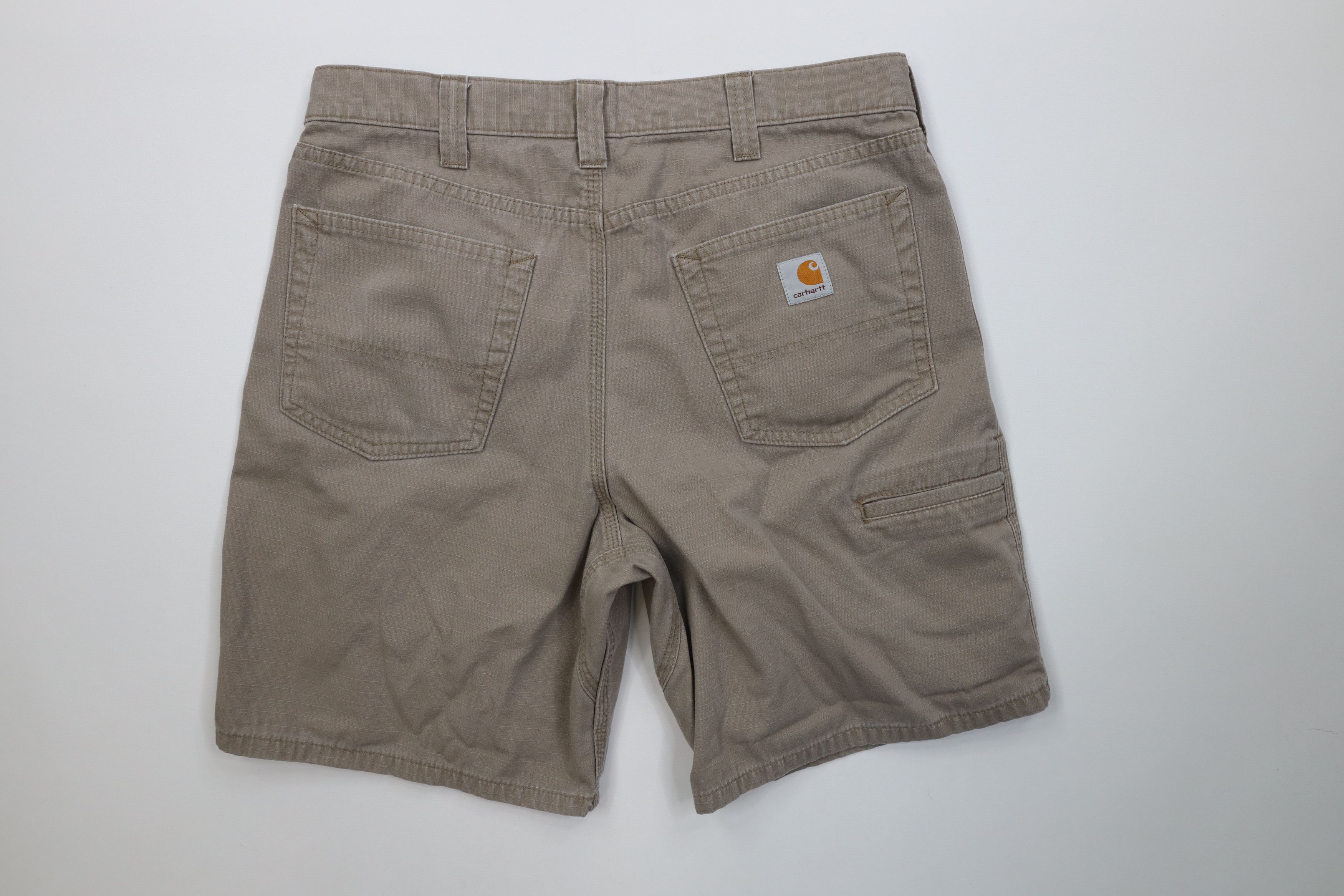 Carhartt Vintage Y2K Carhartt Spell Ripstop Above Knee Shorts Beige Size US 33 - 7 Thumbnail
