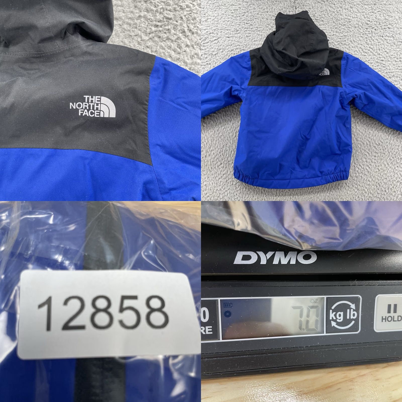 The North Face Dryvent Jacket Kids 6-12 M Blue Unisex Puffer Sherpa Lined Waterproof