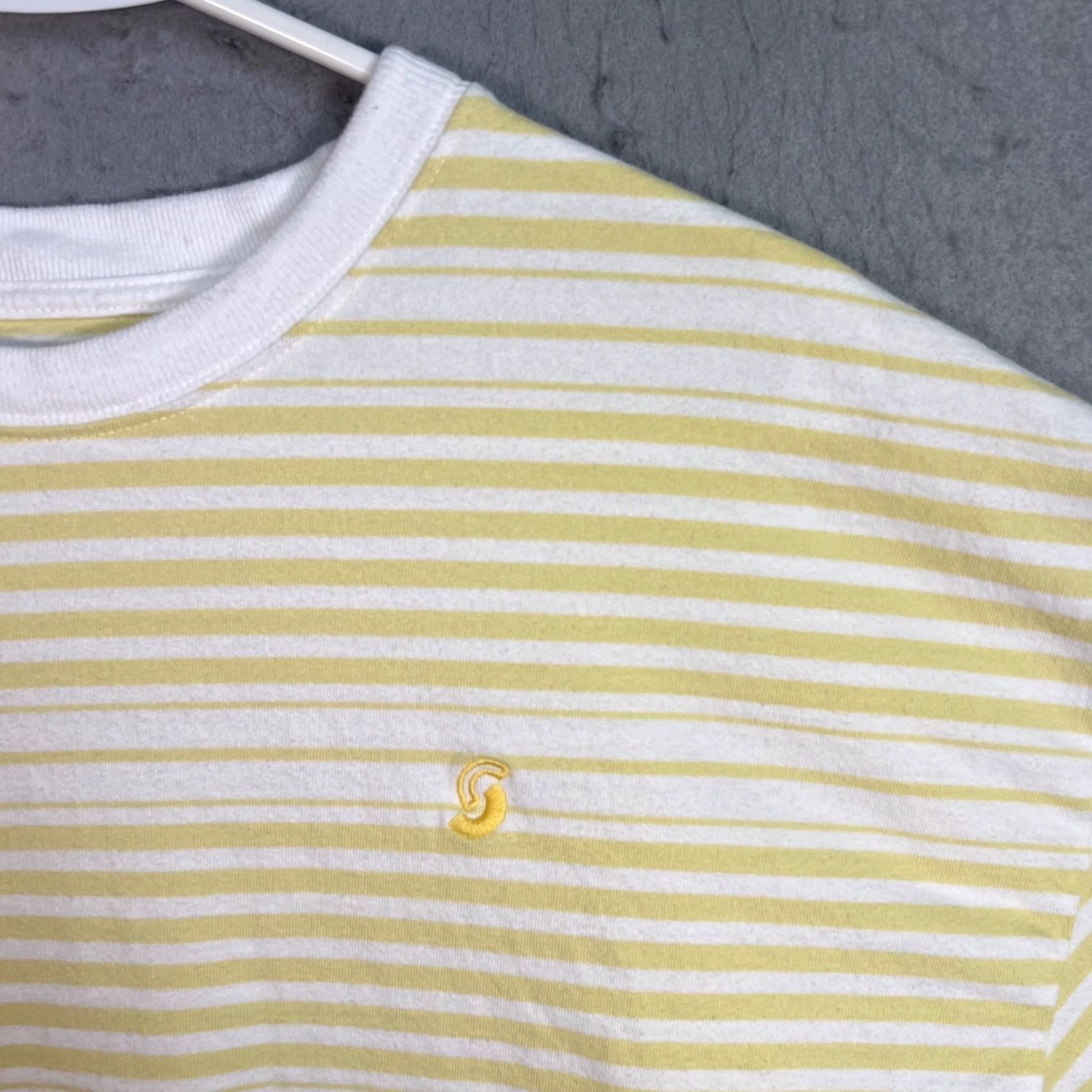CLOT Standard Cloth Men T-Shirt Crew Neck Short Sleeve Yellow White Striped Adult Small (S) Cotton Size US S / EU 44-46 / 1 - 5 Thumbnail