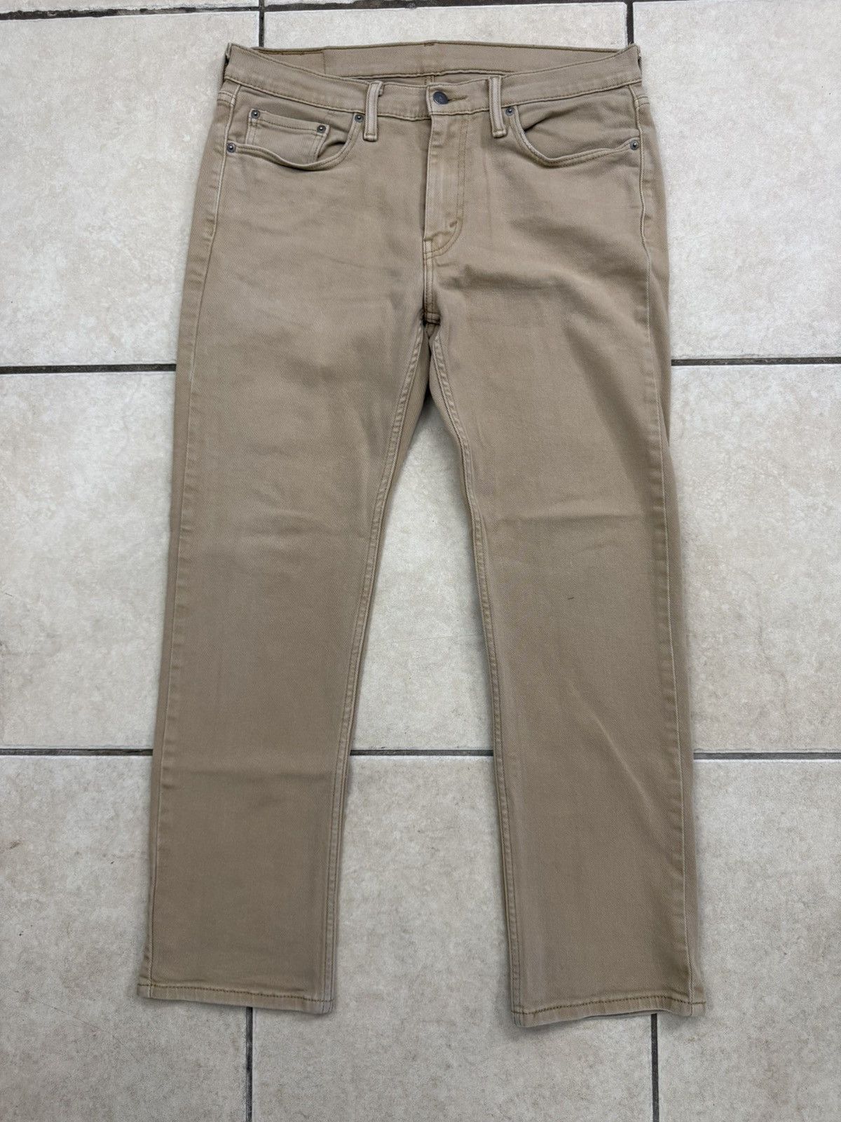 Levi's Levi’s 514 Slim Straight Beige Denim Jeans Size 33 Size US 33 - 1 Thumbnail