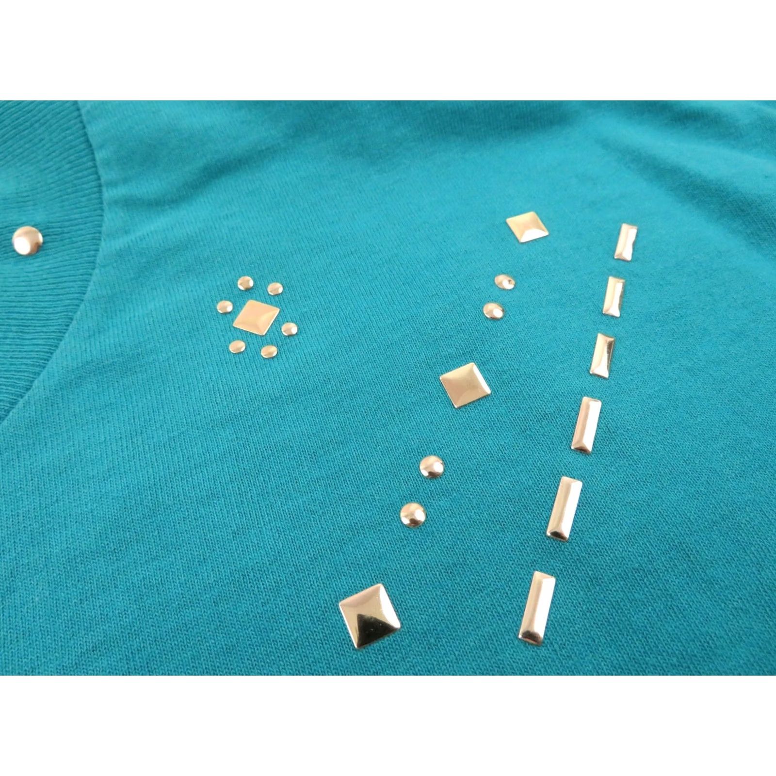 Vintage VINTAGE Embellished Beaded 3D T Shirt Mens XL Blue Geometric 90s 80s Band Concert Screen Stars Hanes Size US XL / EU 56 / 4 - 6 Thumbnail