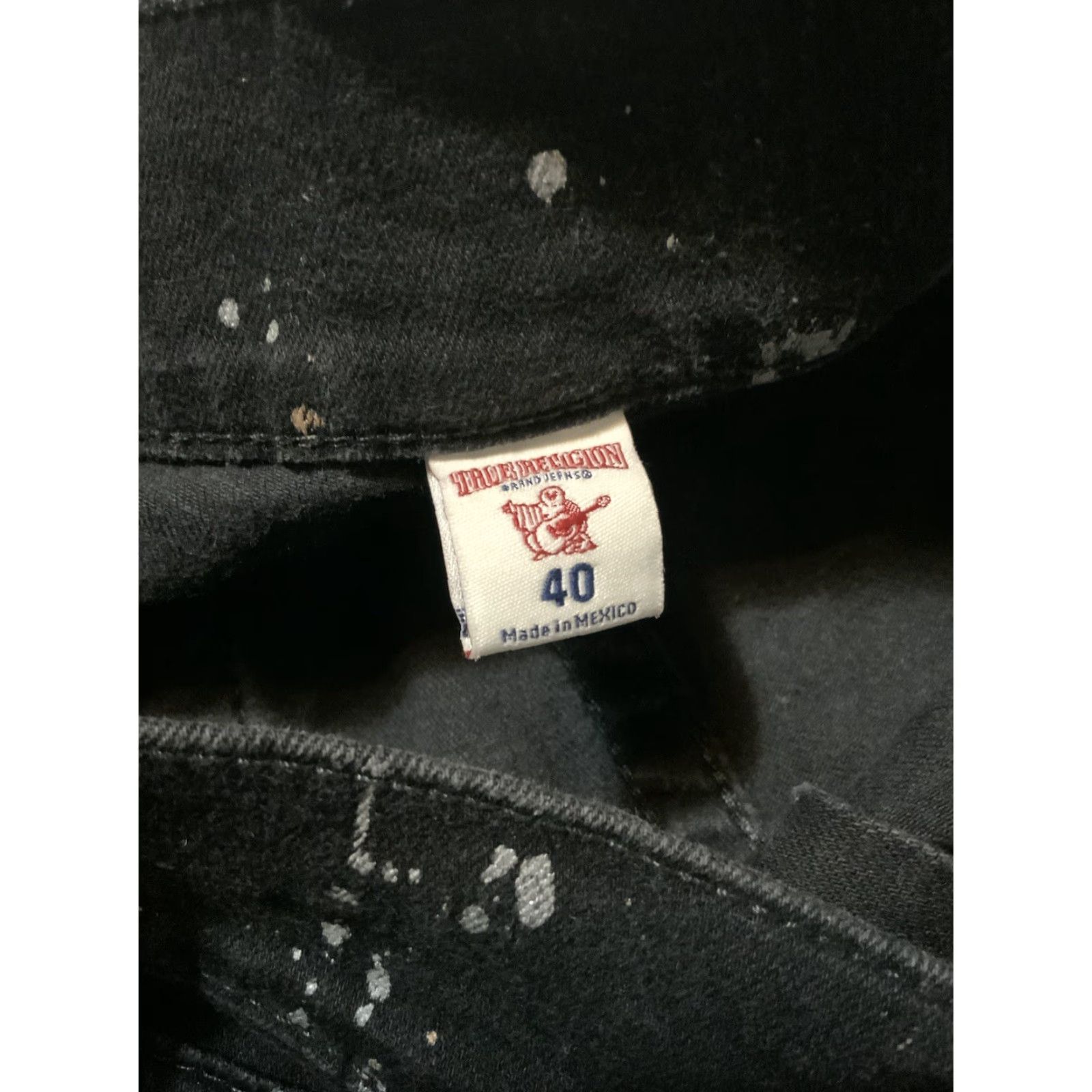 True Religion VINTAGE True Religion Paint Splatter Skinny Flap Horseshoe Mens Black Denim Jeans Sz. 40 - Men Jeans Black 40 Slim Skinny Flap Horseshoe 34 Inseam Size US 40 / EU 56 - 7 Thumbnail