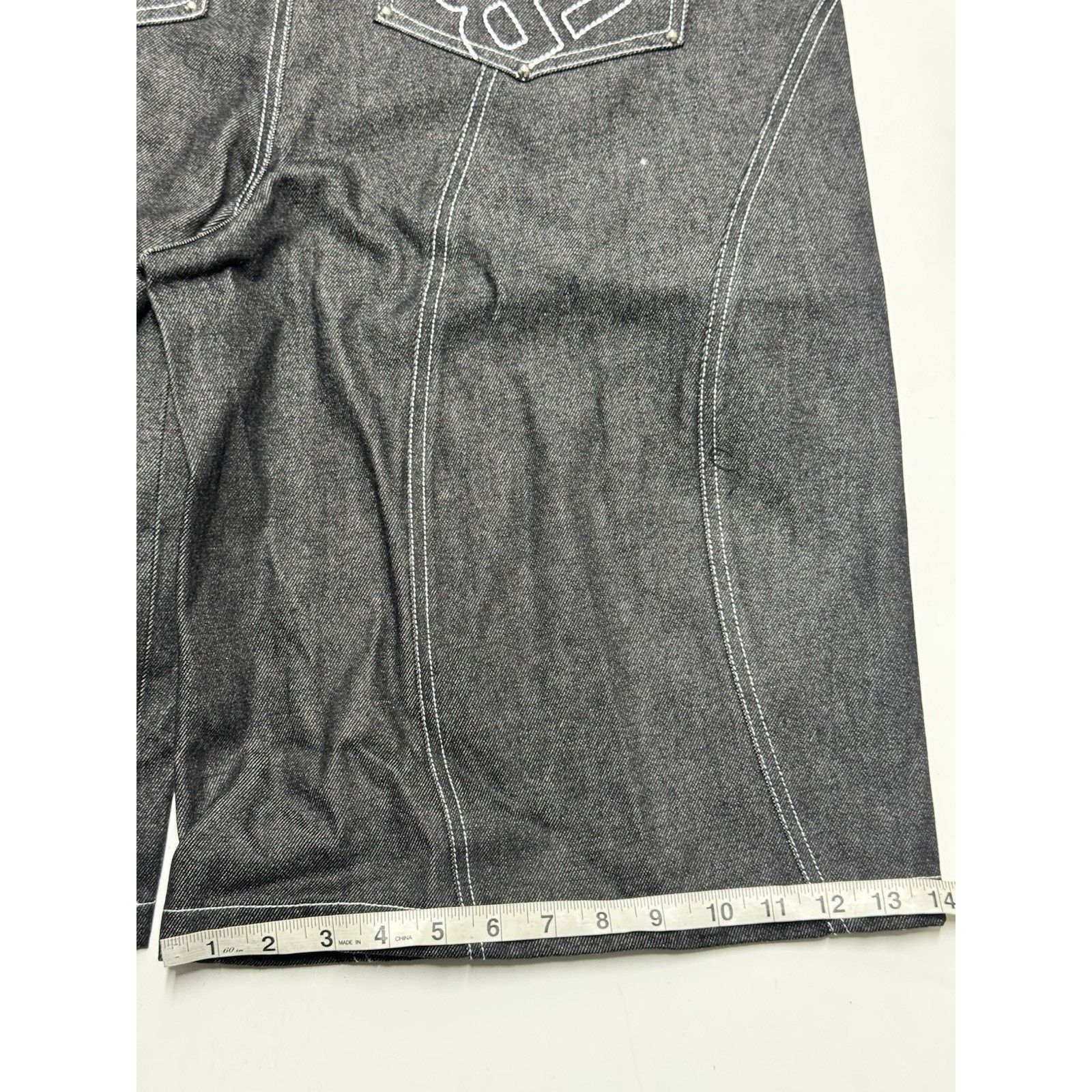 Other Rage 13 oz Black Japaneses Selvedge Denim Shorts Size US 32 / EU 48 - 3 Thumbnail