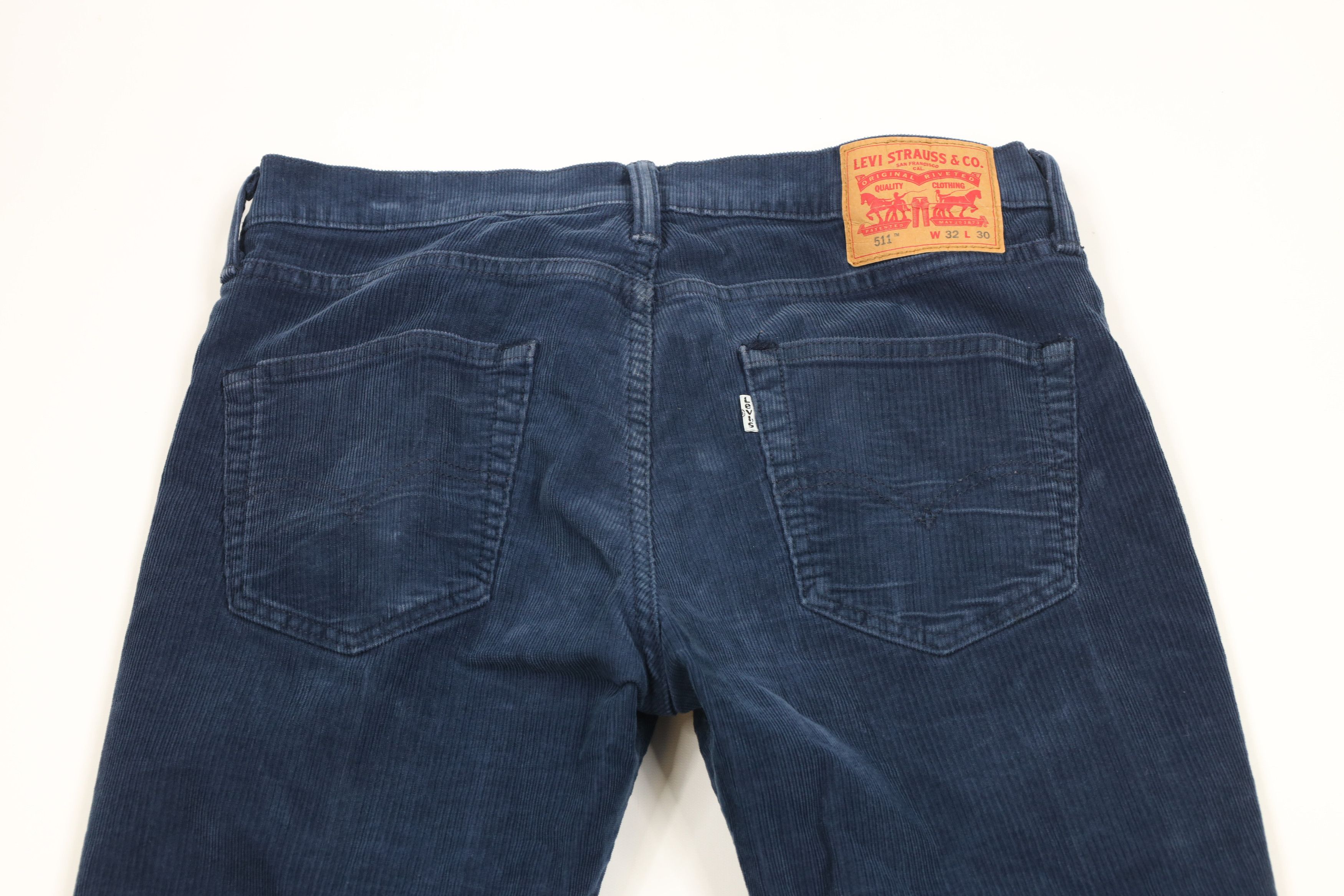 Levi's × Vintage Vintage Y2K Levis 511 Slim Fit Corduroy Chino Pants Blue Size US 32 / EU 48 - 12 Thumbnail