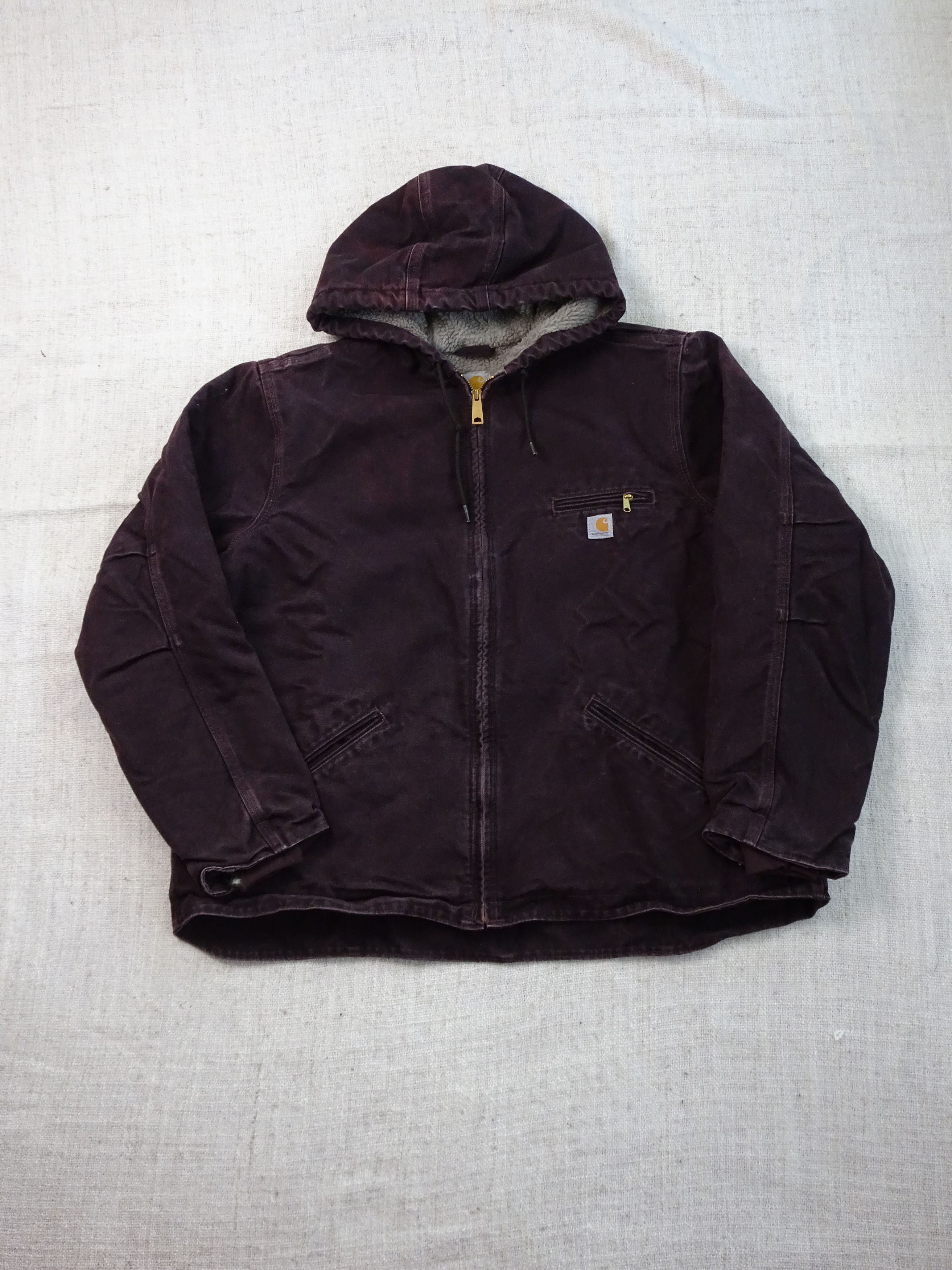 Carhartt Vtg Carhartt Women’s Purple Hooded Active Jacket Workwear Size XXL / US 16-18 / IT 52-54 - 1 Thumbnail