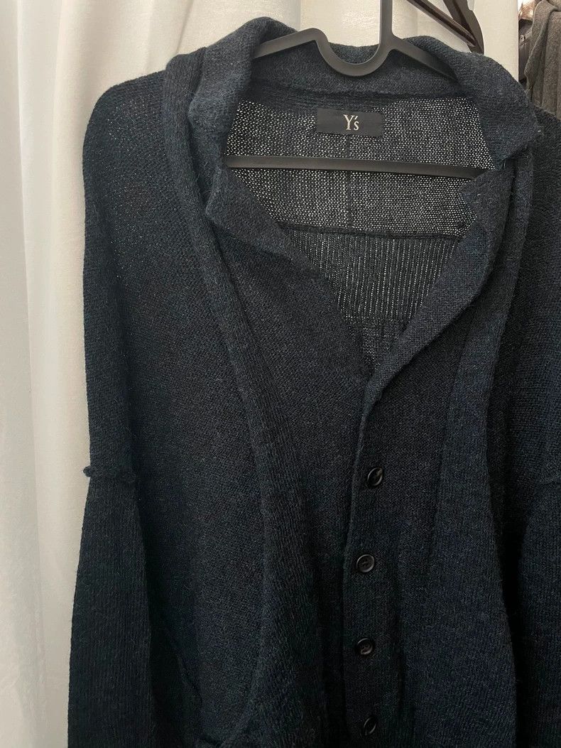 Yohji Yamamoto yohji Yamamoto size 2 Navy wool knit cardigan sweater Size S / US 4 / IT 40 - 2 Thumbnail
