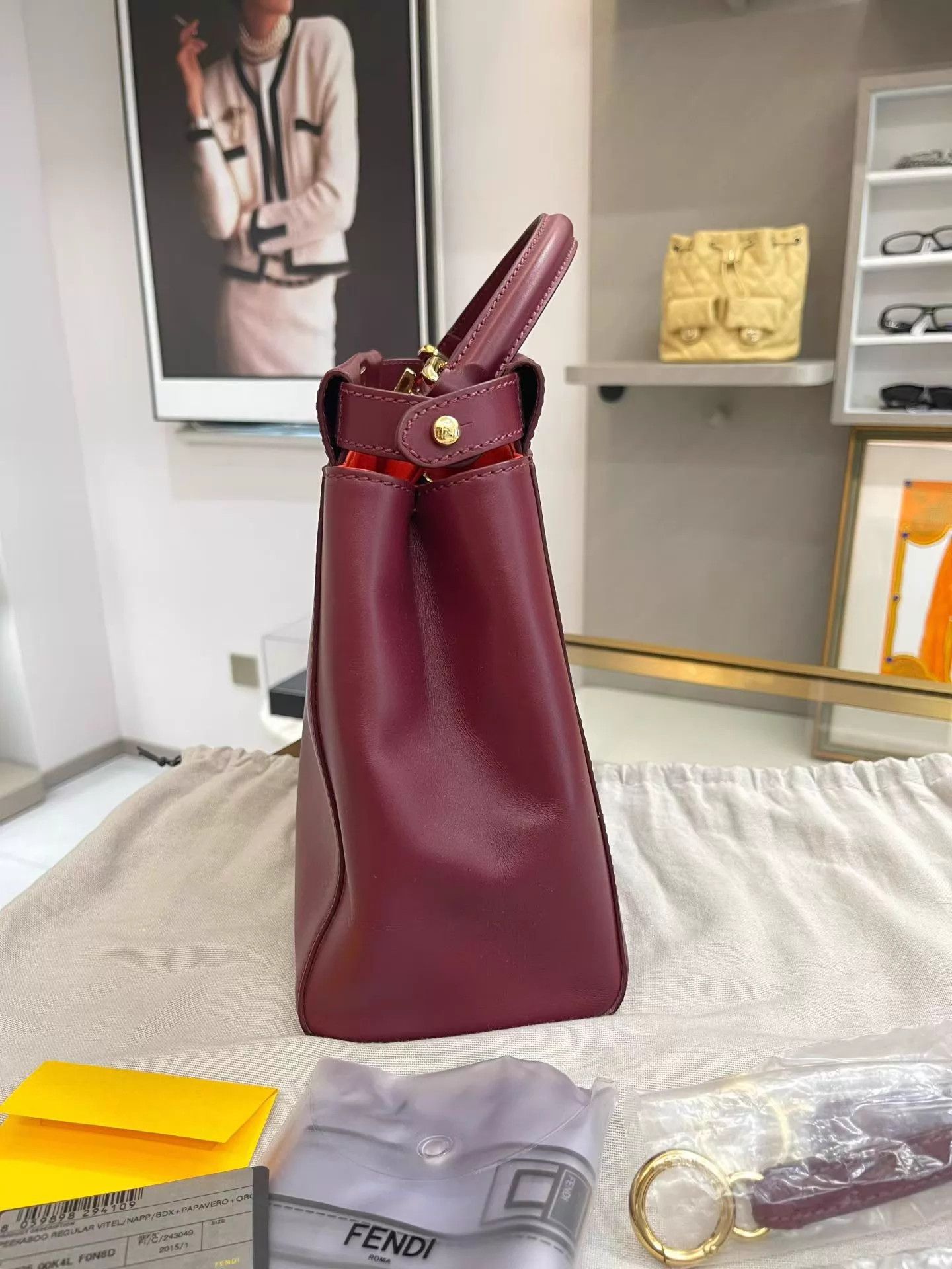 Fendi Fendi Peekaboo VGC w/Dust Bag + RCvr 34x12x25 M876 Size ONE SIZE - 3 Thumbnail
