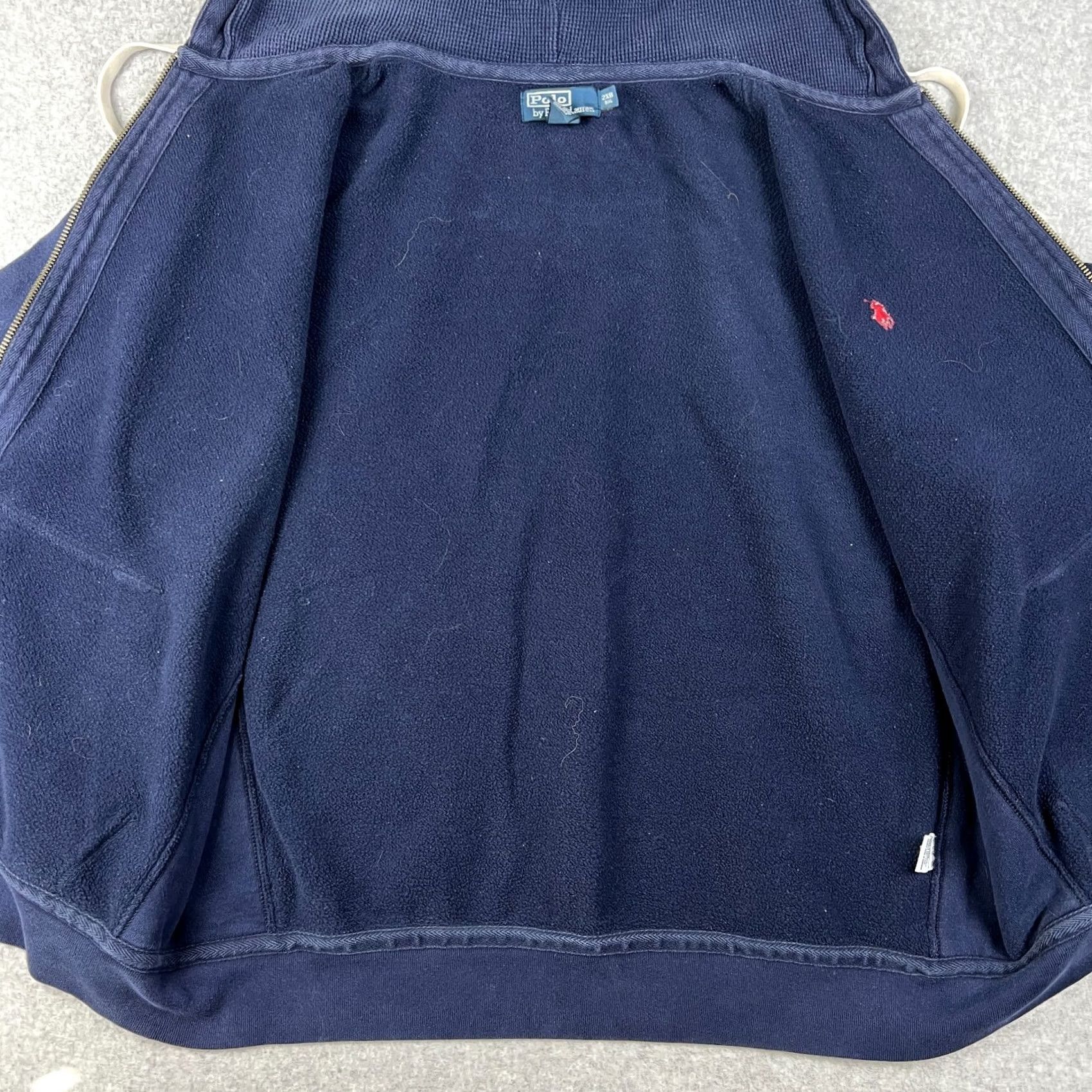 Polo Ralph Lauren Polo Ralph Lauren Hoodie Blue 2XB Fleece Lined Full Zip Sweatshirt Mens Pony Size US XXL / EU 58 / 5 - 3 Thumbnail