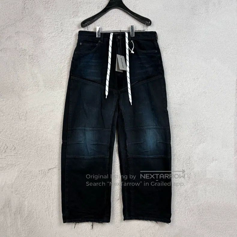 Balenciaga Balenciaga size XS Patchwork Tie-Dye Mid-Rise Zip-Up Strai Size US 27 - 1 Thumbnail