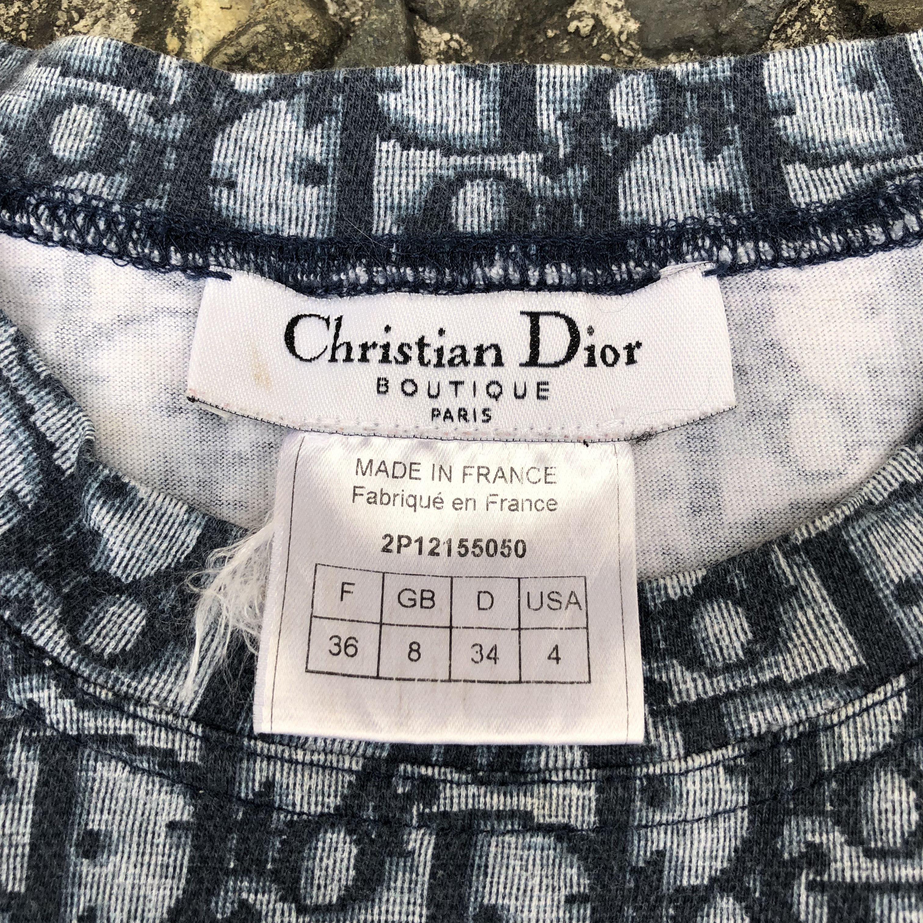 Dior Christian Dior S/S 2002 Trotter Print T-Shirt Size XS / US 0-2 / IT 36-38 - 4 Thumbnail