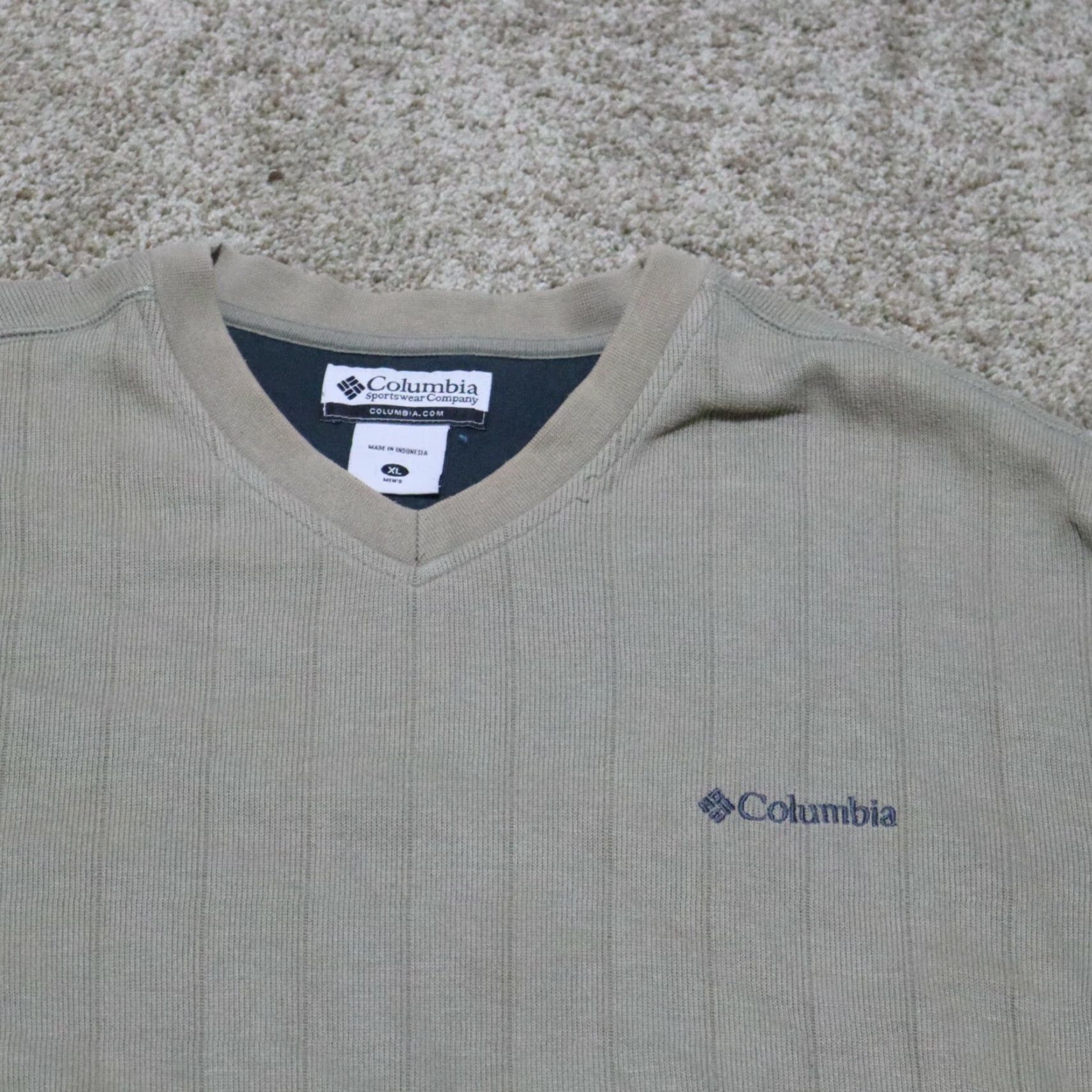 Vintage Columbia Sweater Shirt Mens XL Tan Brown Ribbed Knit Crew-neck Classic Size US XL / EU 56 / 4 - 2 Thumbnail