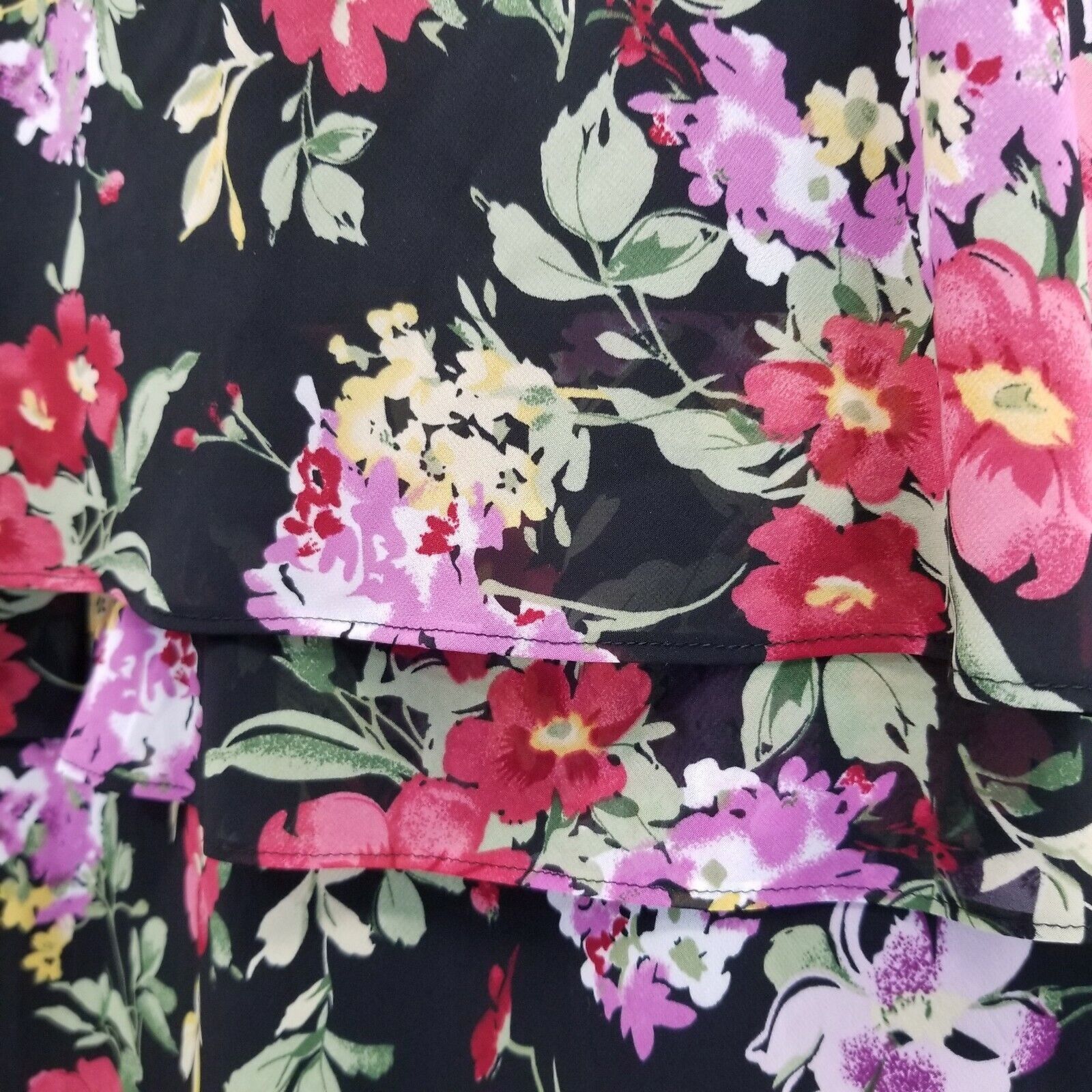 Other JBS 26WP Dress Floral Pink Purple Tiered Modest Church Long Size 4XL / US 24-26 - 3 Thumbnail