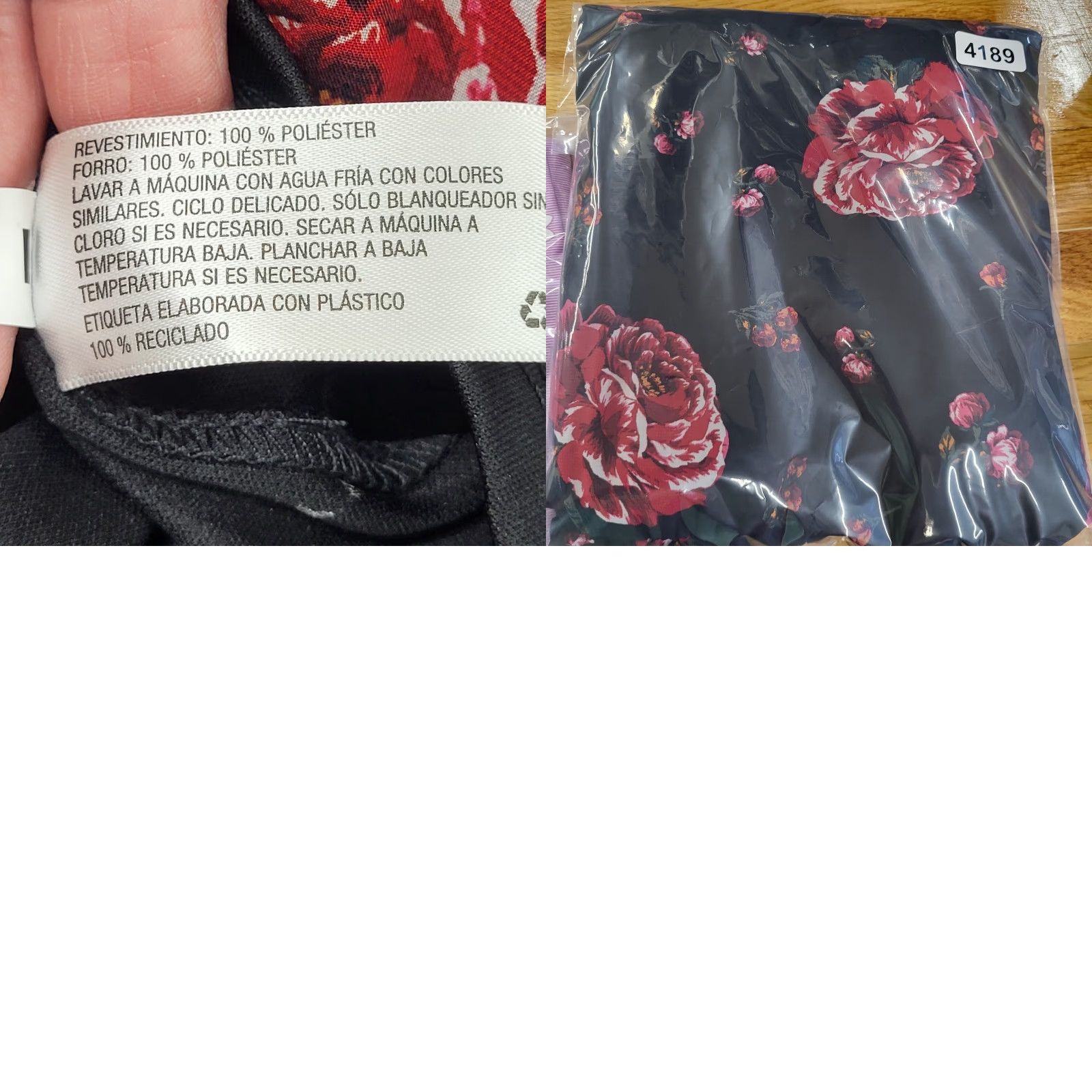 Vintage Xhilaration Dress Women's XL Black Floral A-Line Knee Length Sleeveless Size XL / US 12-14 / IT 48-50 - 9 Thumbnail
