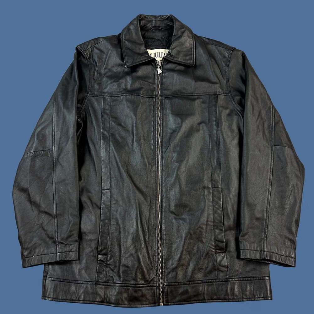 Vintage VINTAGE Wilsons Leather M Julian Jacket Mens Small Black Leather Moto Biker Full Zip Jacket Size US S / EU 44-46 / 1 - 1 Thumbnail