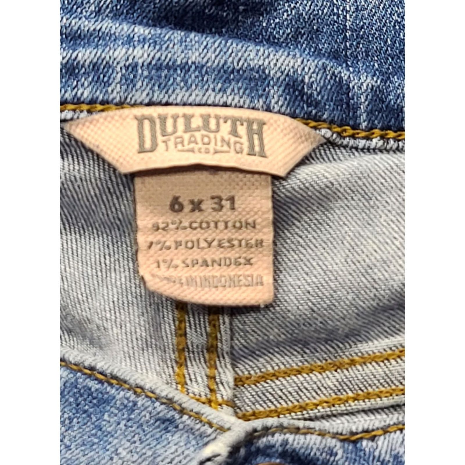 Denime Duluth Womens Jeans Slim Fit Mid Rise 6x31 DuluthFlex Daily Denim Blue Cotton Polyester Spandex Jeans Pants Manuf USA 31 Inseam Slimming Size 28" / US 6 / IT 42 - 2 Thumbnail