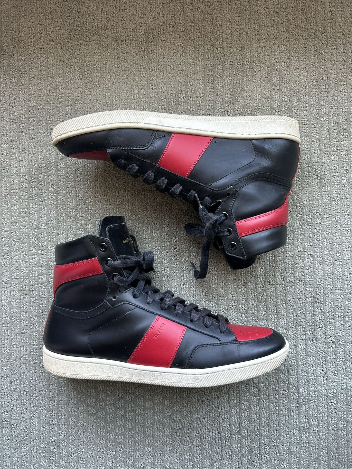 Saint Laurent Paris Saint Laurent SL10H Court Classic black Red High Top Size US 9 / EU 42 - 1 Thumbnail