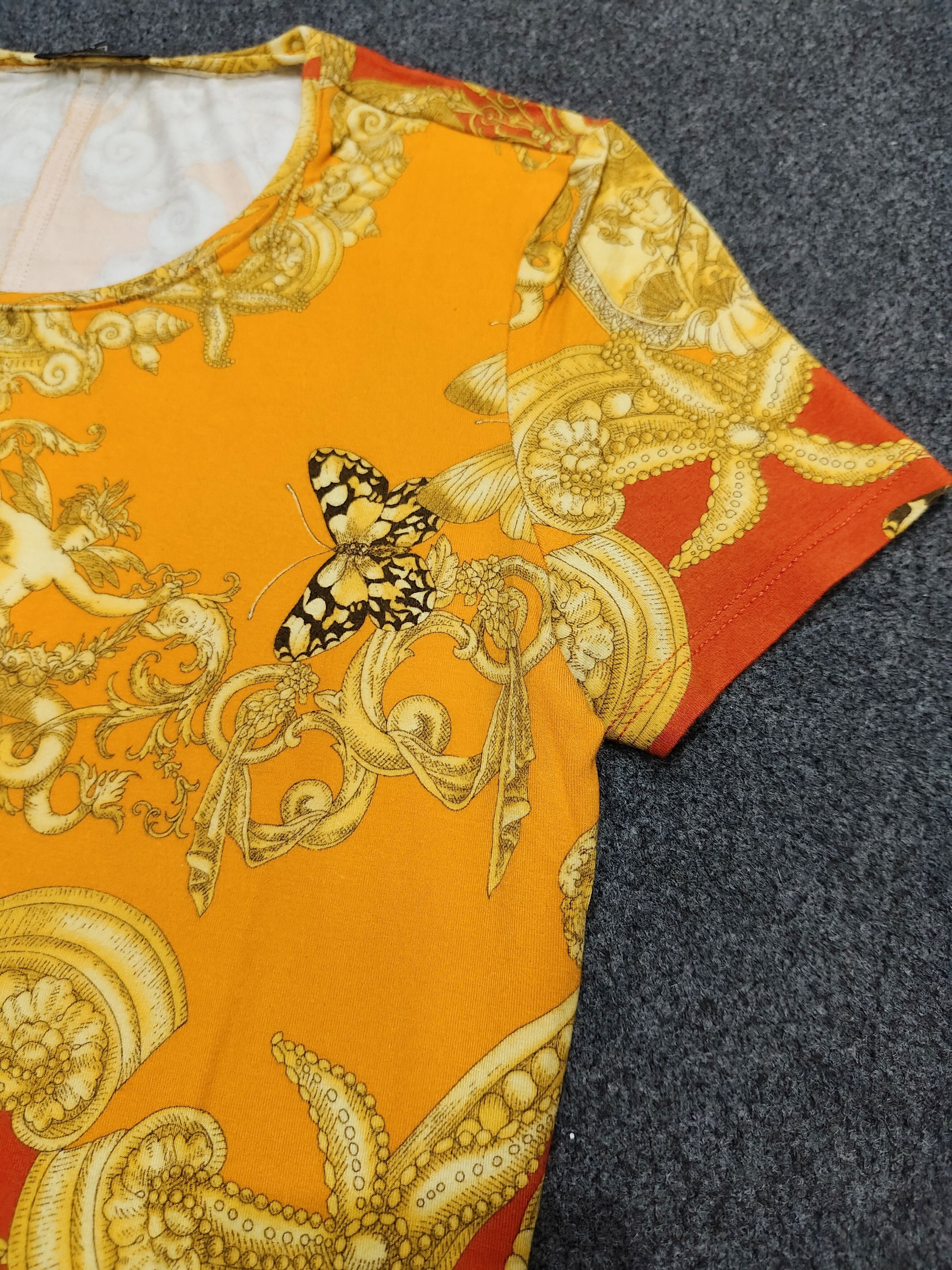 Versace Versace- Glam Style Baroque Marine Starfish Butterfly Tee Size L / US 10 / IT 46 - 8 Thumbnail