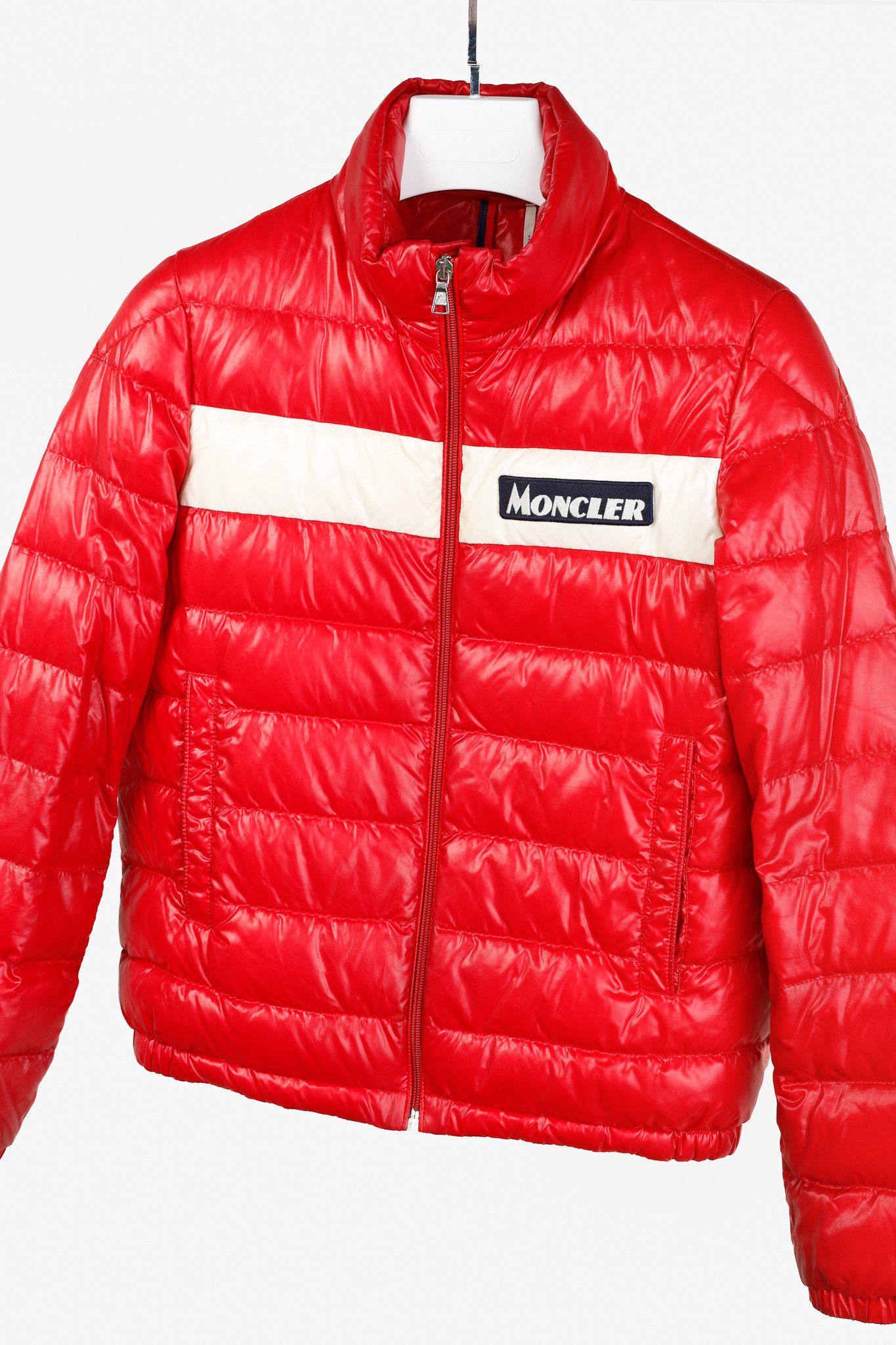 Moncler Moncler Petichet Red Stripe Bomber Down-Fill Puffer Jacket Size XS / US 0-2 / IT 36-38 - 3 Thumbnail