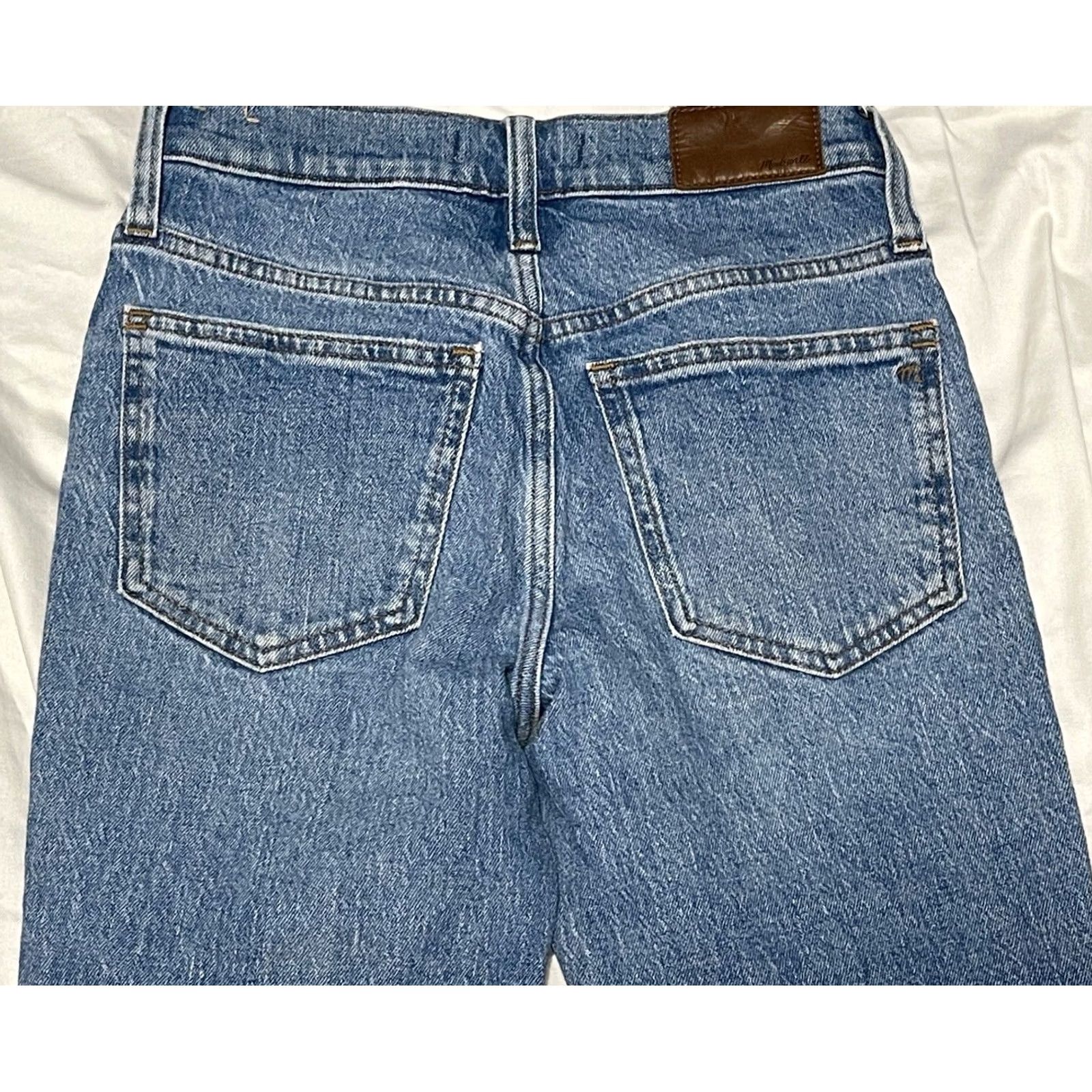 Madewell Madewell Jeans Womens 24P Petite Straight 5-Pocket Denim Blue Stretch EUC Grade A Size 42" / US 20 - 4 Thumbnail