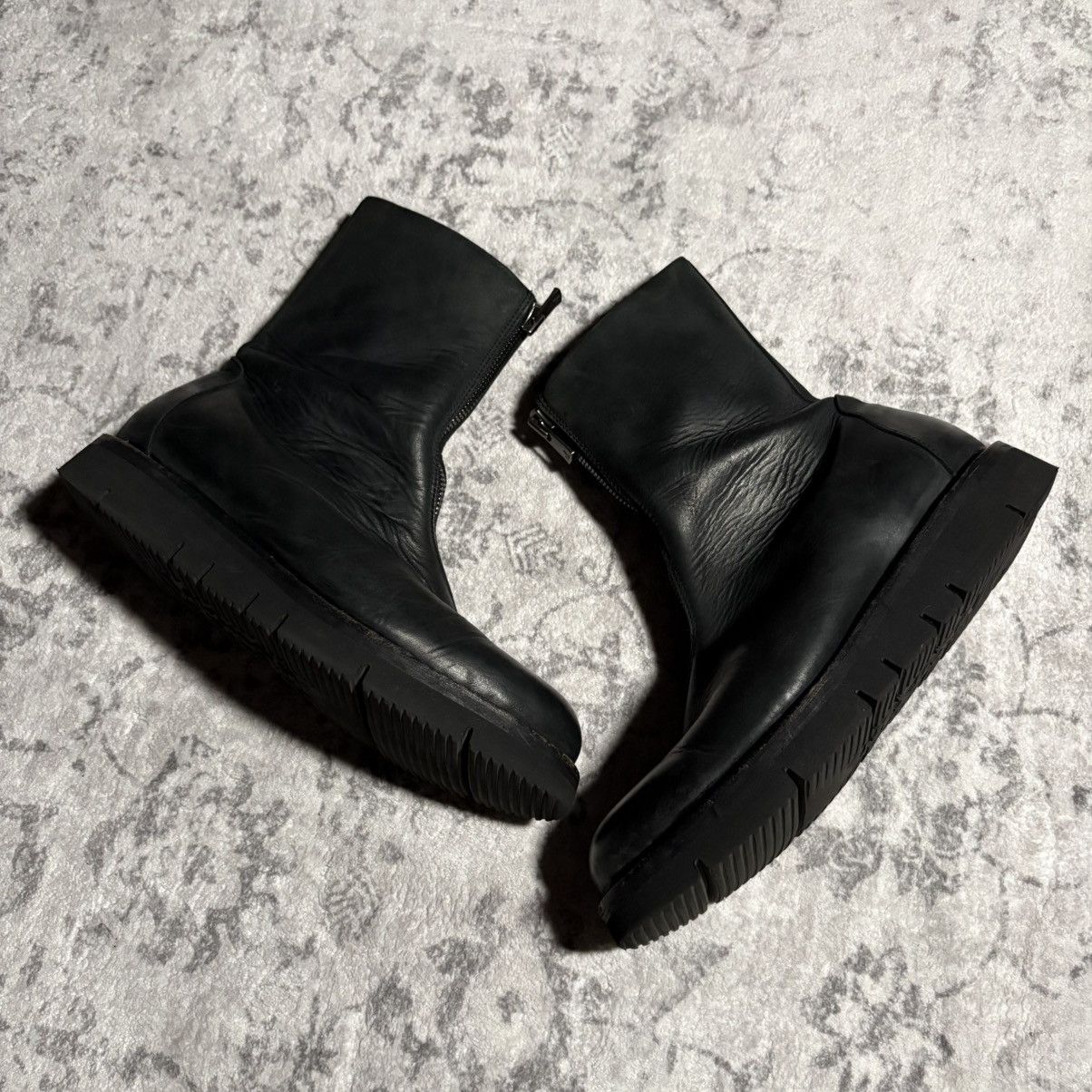 RIPVANWINKLE RIPVANWINKLE Spiral Zip Leather Creeper Boots Black | 40 Size US 9 / EU 42 - 5 Thumbnail