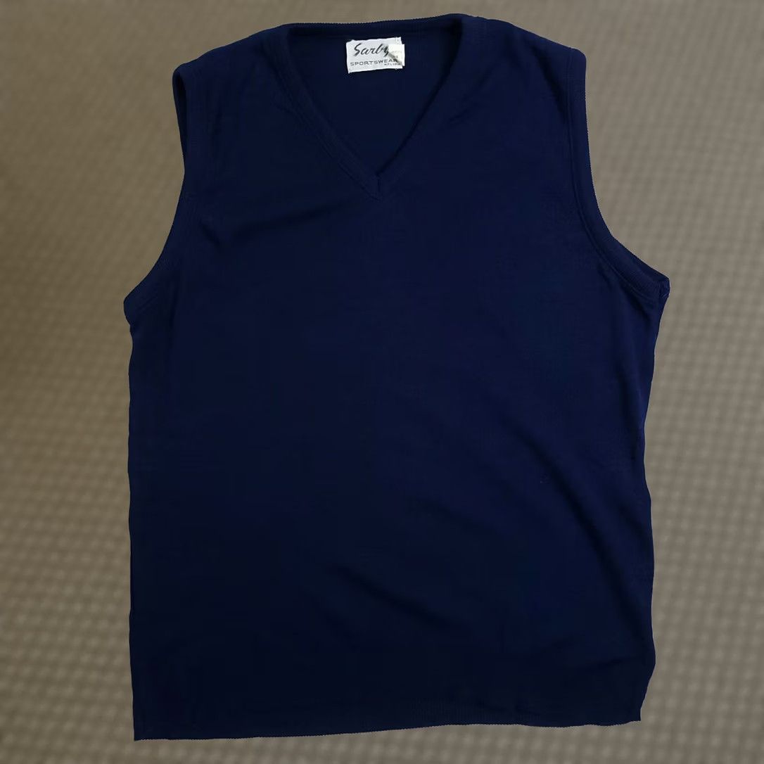 Vintage VINTAGE Sarby Sportswear Sweater Vest Mens XL Blue USA Rockabilly Orlon Size US XL / EU 56 / 4 - 1 Thumbnail