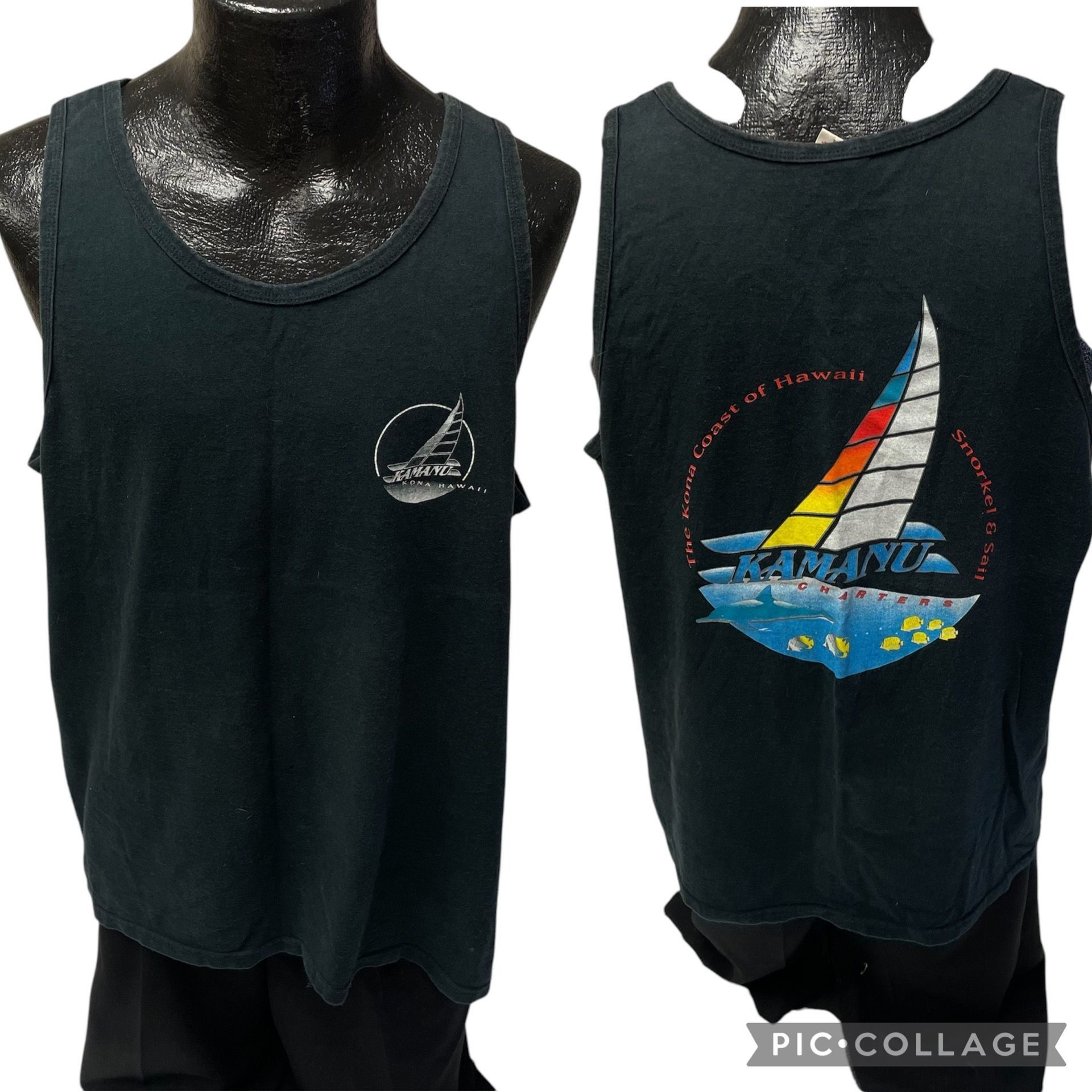 Anvil Vtg Anvil NEON KAMANU Kona HAWAII Sailboat SURFER Shirt Size US XL / EU 56 / 4 - 1 Thumbnail