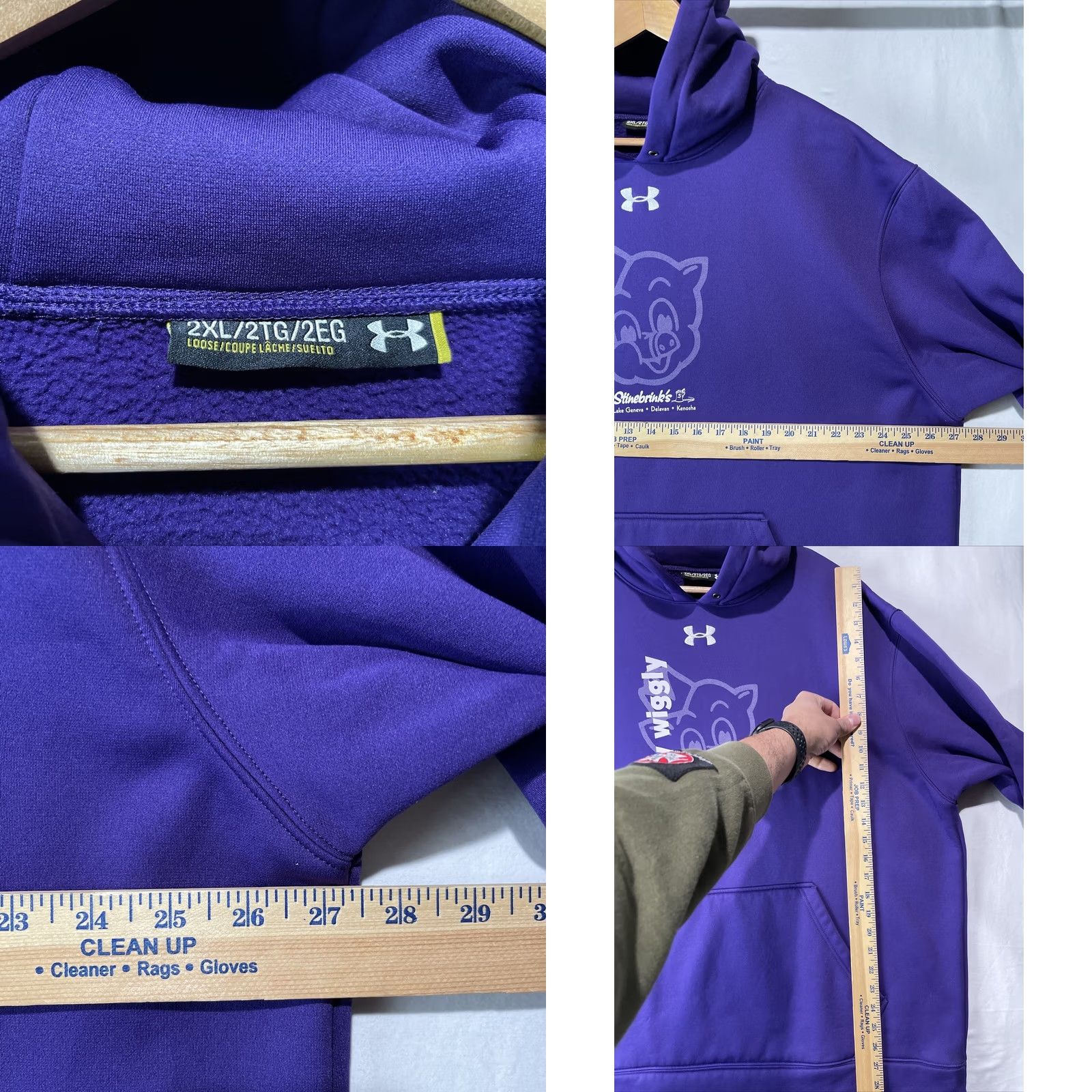 Under Armour Under Armour Grocery Store Hoodie Pullover Men 2XL Purple Graphic Print Hoodie Pullover Size US XXL / EU 58 / 5 - 8 Thumbnail