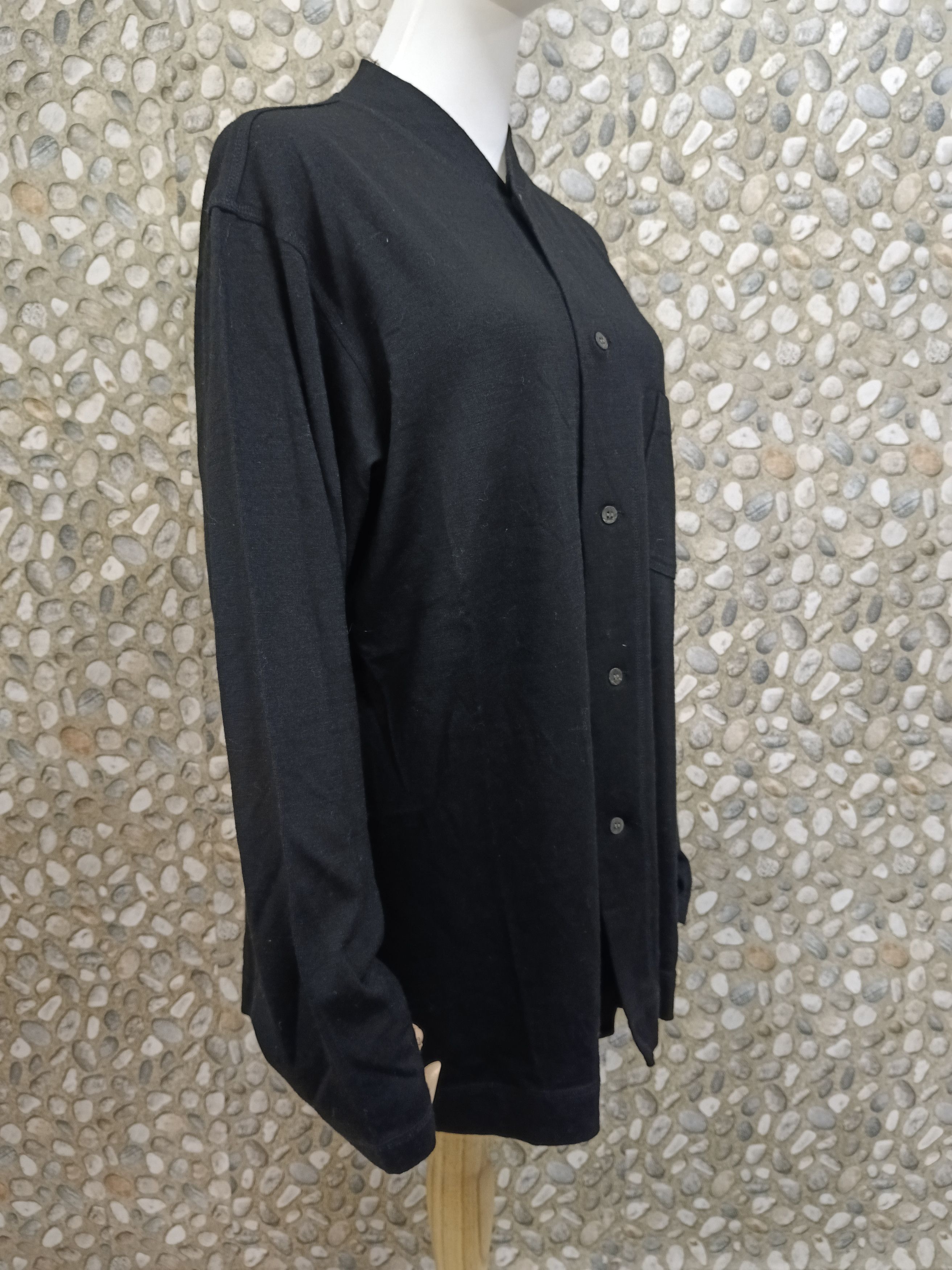 Issey Miyake ISSEY MIYAKE PLANTATION WOOL STAND COLLAR SHIRT Size US M / EU 48-50 / 2 - 2 Thumbnail