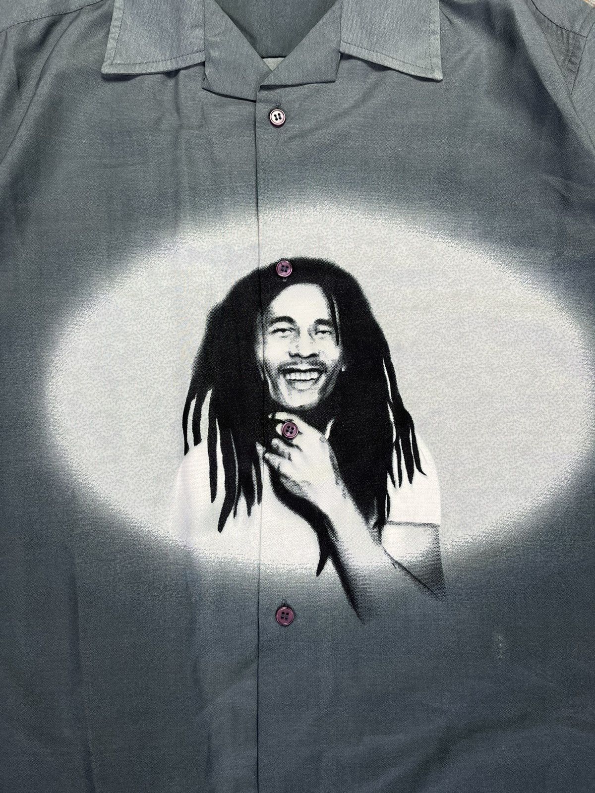 Bob Marley × Vintage Vintage 90s Bob Marley graphic Hawaiian shirt Size US L / EU 52-54 / 3 - 5 Thumbnail