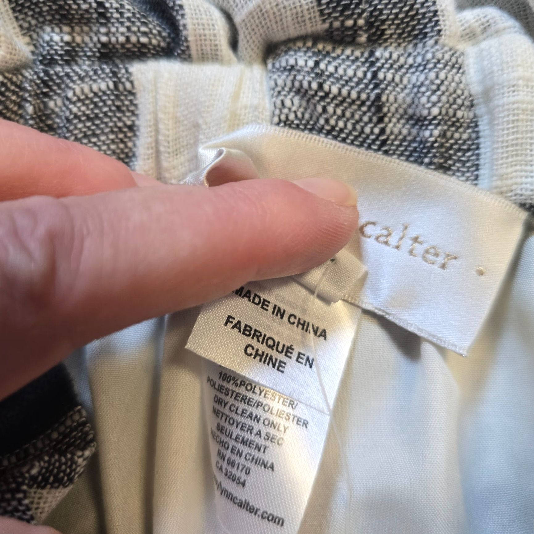 Vintage Corey Lynn Calter Dress Women Small Black White Gingham Plaid Linen Blend Casual A-Line Short Sleeve Round Neck Pullover Size S / US 4 / IT 40 - 5 Thumbnail
