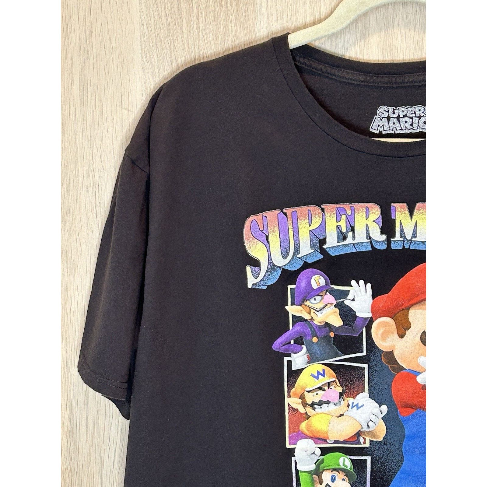 Nintendo Nintendo Super Mario Cartoon Mens T Shirt Black XXL Size US XL / EU 56 / 4 - 5 Thumbnail