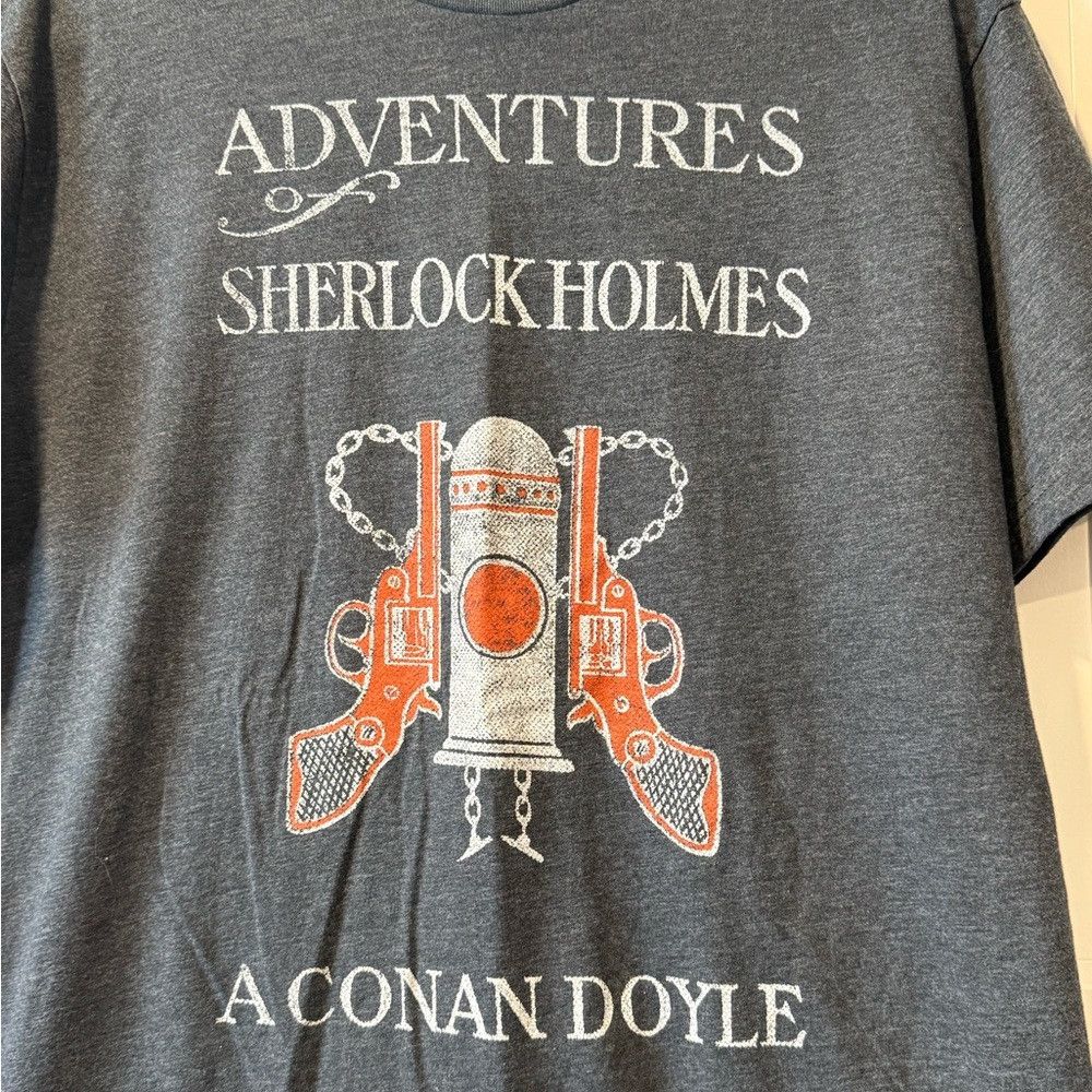 Out Of Print Vintage Out of Print Tees Sherlock Holmes Heather Gray T-Shi Size US L / EU 52-54 / 3 - 2 Thumbnail