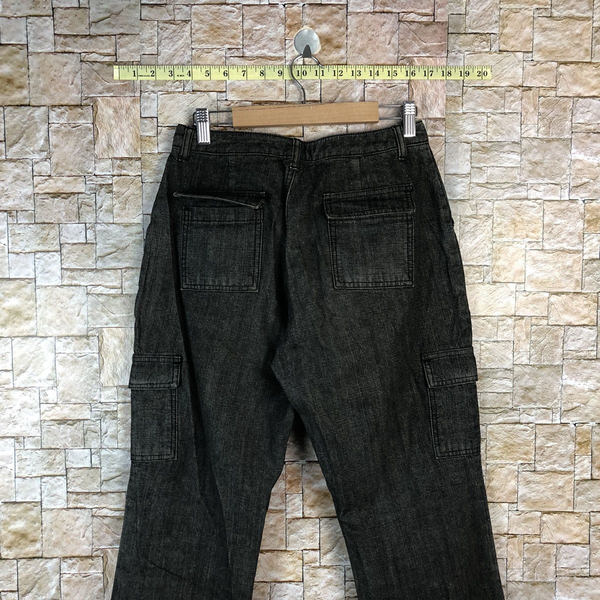 Japanese Brand Style Basic Black vintage Cargo casual Pants #A1141 Size 26" / US 2 / IT 38 - 14 Thumbnail