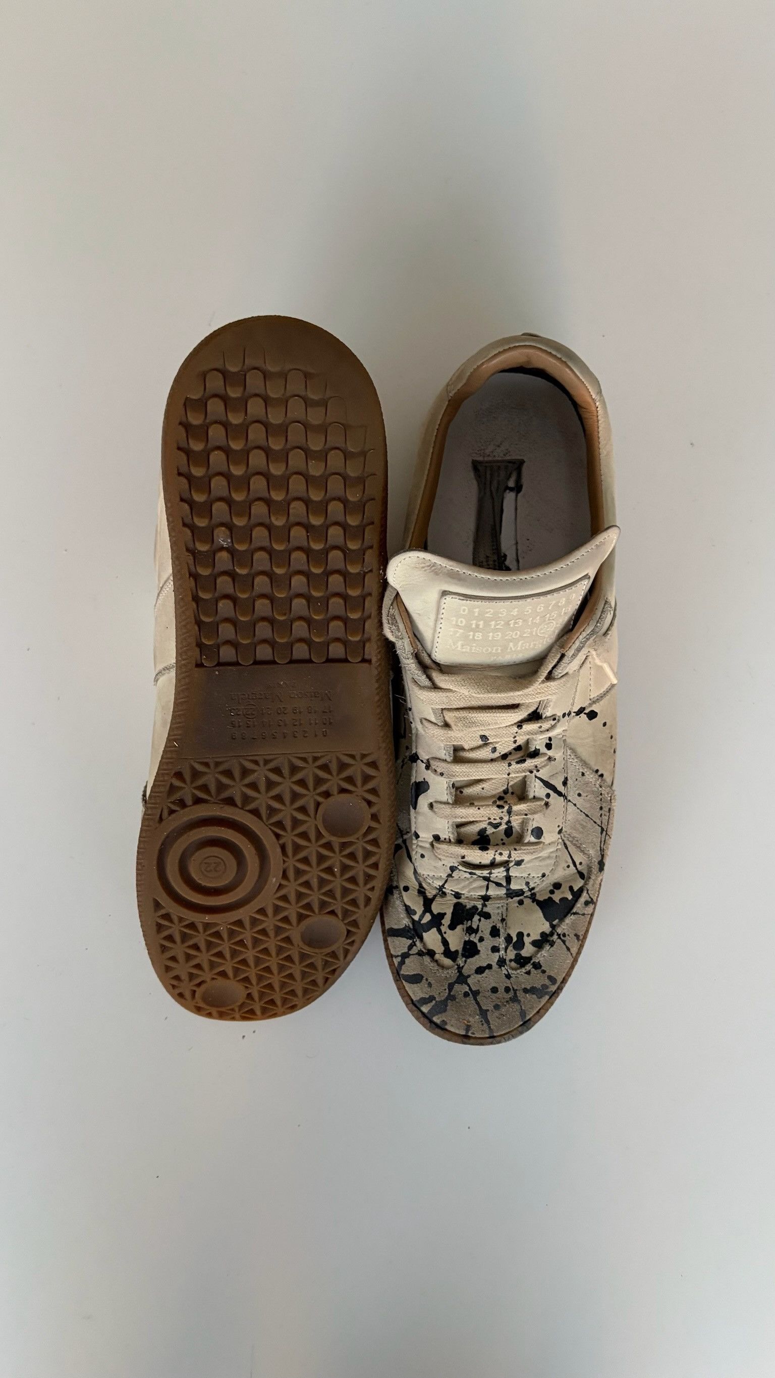 Maison Margiela Paint Splatter Replica Sneakers Size US 10 / EU 43 - 5 Thumbnail
