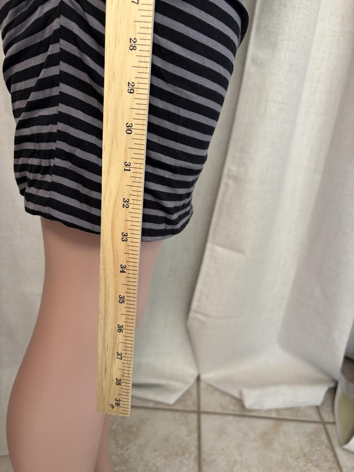 Banana Republic Y2K Black & Gray Striped Long Sleeve Dress Medium Size M / US 6-8 / IT 42-44 - 7 Thumbnail