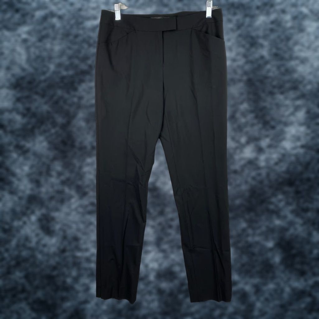 Vintage Lafayette 148 New York Wool Pants Sz 4 Black Straight Lightweight Business Formal Women Pants Size 27" / US 4 / IT 40 - 1 Thumbnail