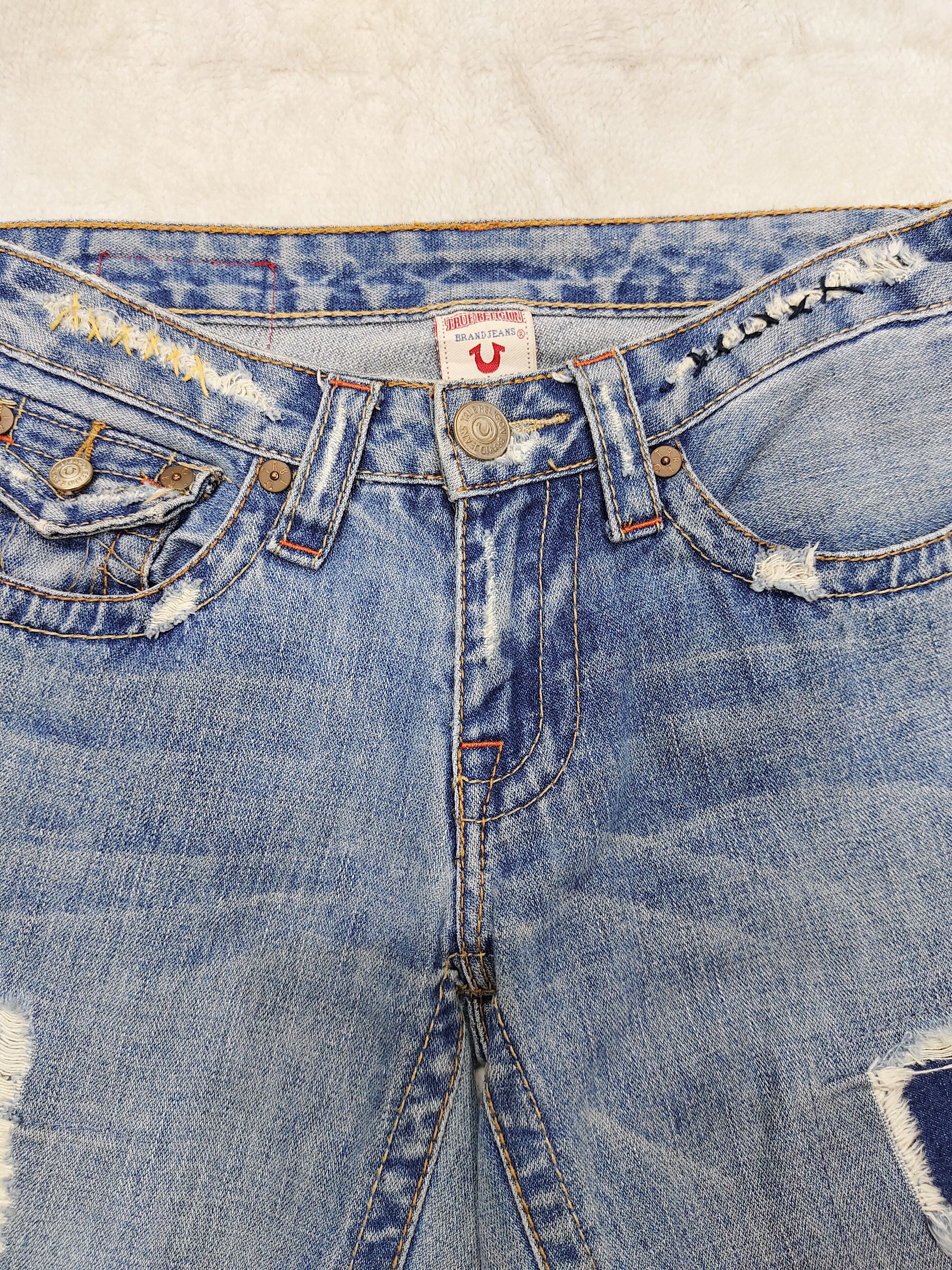 True Religion True Religion- Y2K Ghost Pocket Pacthwork Distressed Flare Size 29" - 3 Thumbnail