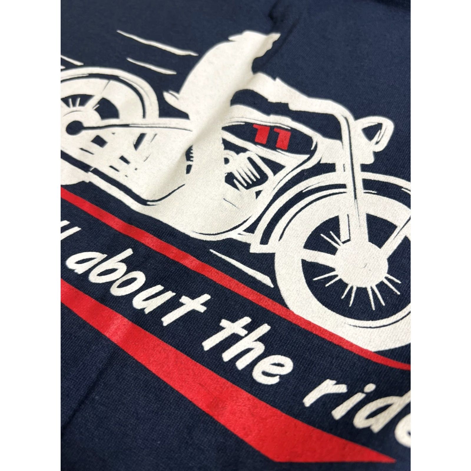 Gildan Gildan Mens XL T-Shirt It’s All About The Ride Blue Short Sleeve Motorcycle Crew Neck Size US XL / EU 56 / 4 - 5 Thumbnail