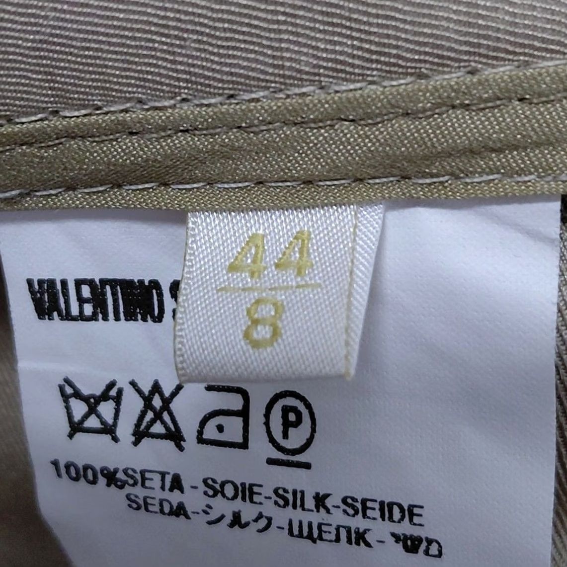 Valentino Valentino Skirt Womens 8 Beige ROMA Silk Solid Lightweight Size Size 30" / US 8 / IT 44 - 4 Thumbnail