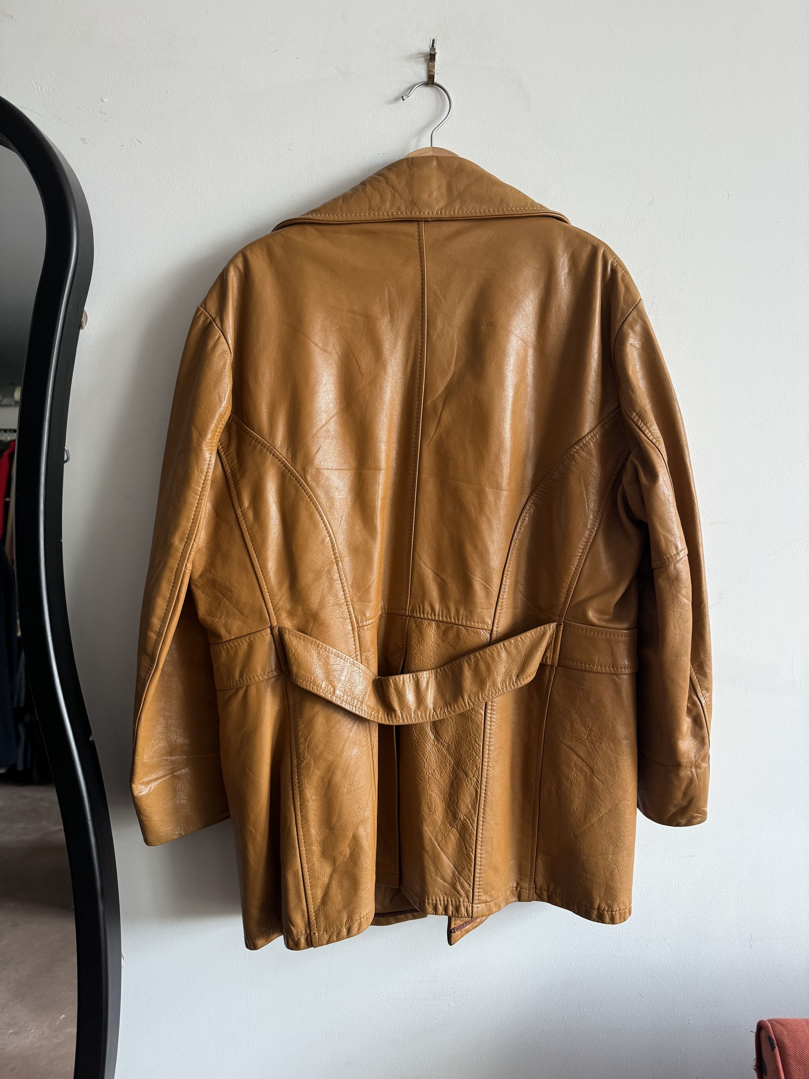Schott 80/90s Schott Trench Leather Jacket Size Fits M/L Size US L / EU 52-54 / 3 - 2 Thumbnail